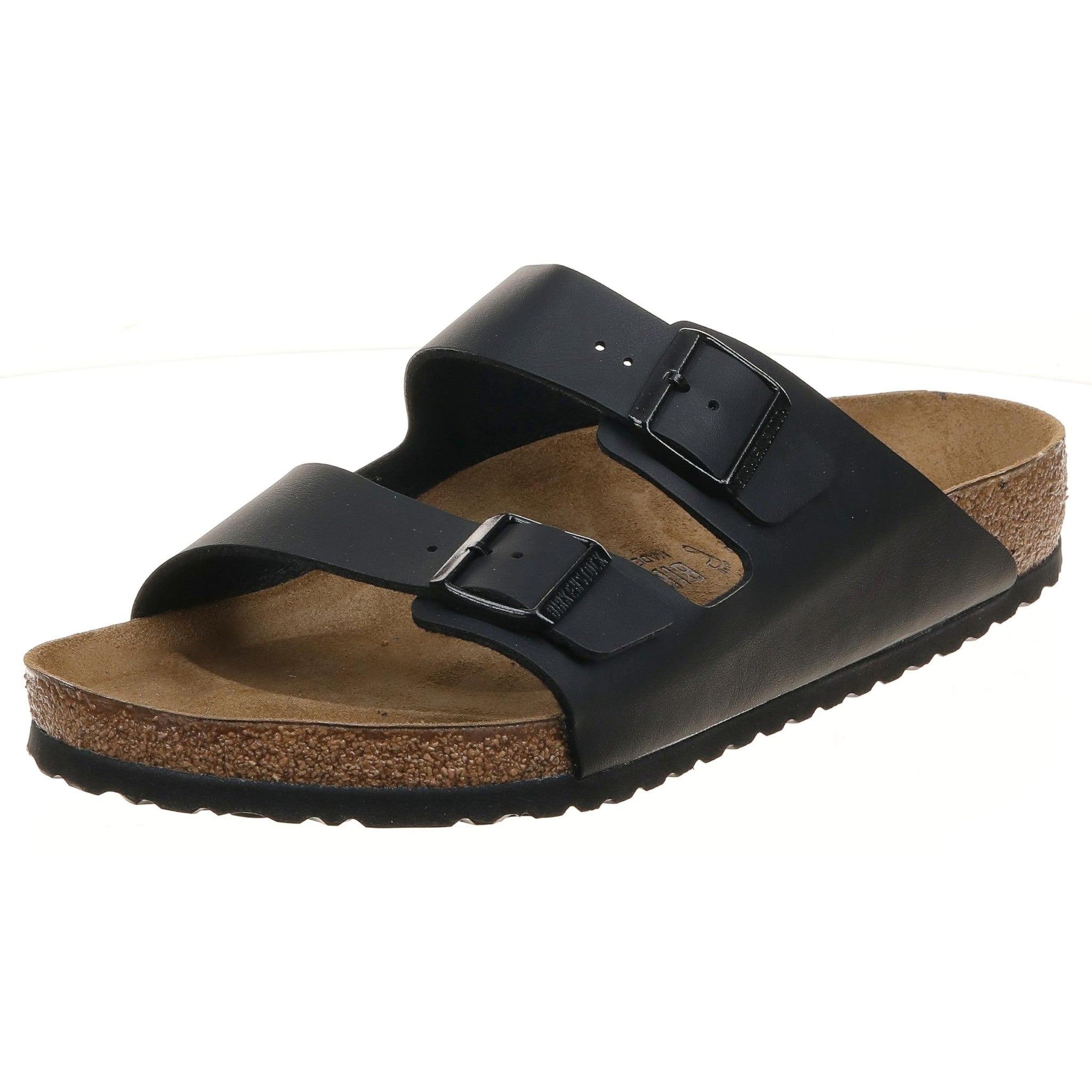 Birkenstock Men's Soft Footbed Arizona SFB Tobacco Ol Lt, Black Oiled Leather, 8-8.5