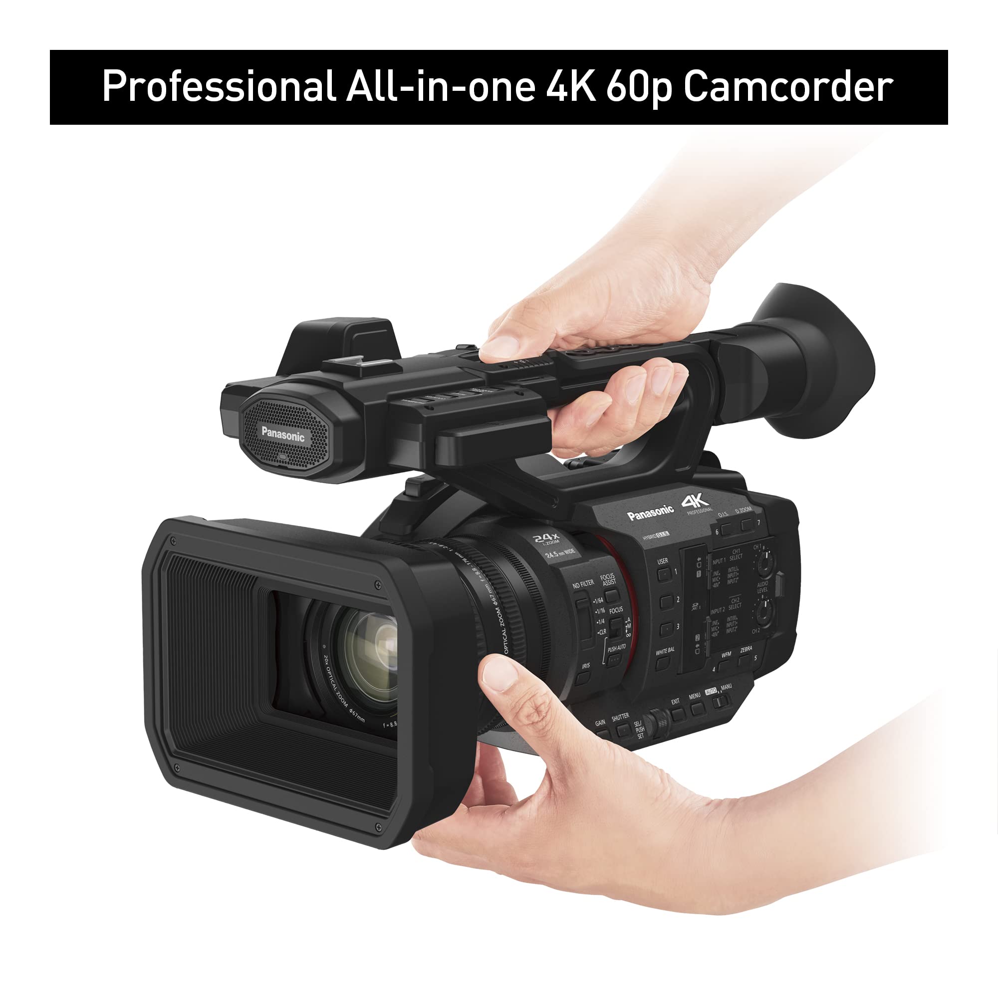 Professional Camcorder X2, 24.5mm Wide-Angle Lens, 13-stop V-Log
