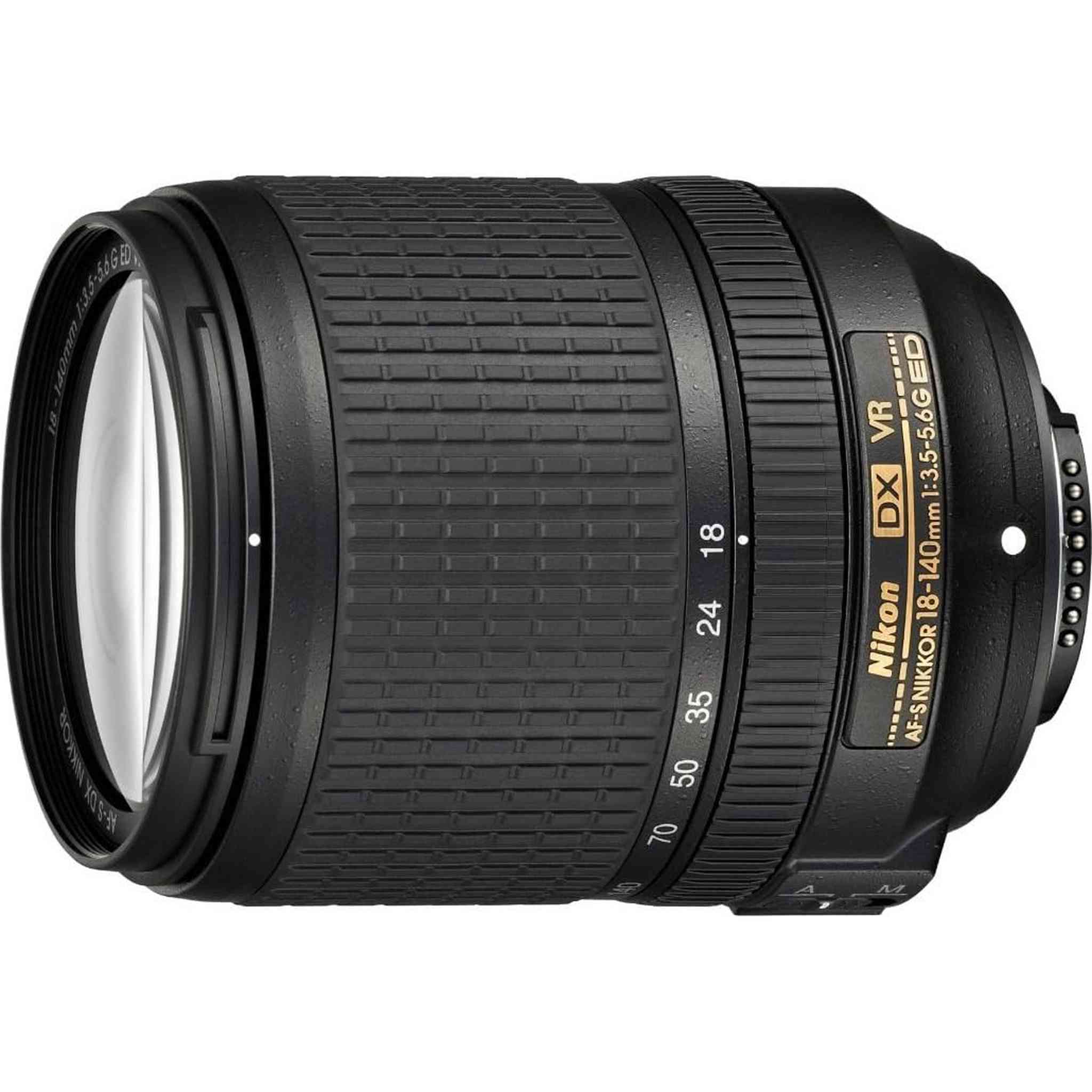 Nikon - AF-S DX NIKKOR 18-140mm f/3.5-5.6G ED VR Zoom Lens 2213 + 64GB Memory - Bundle