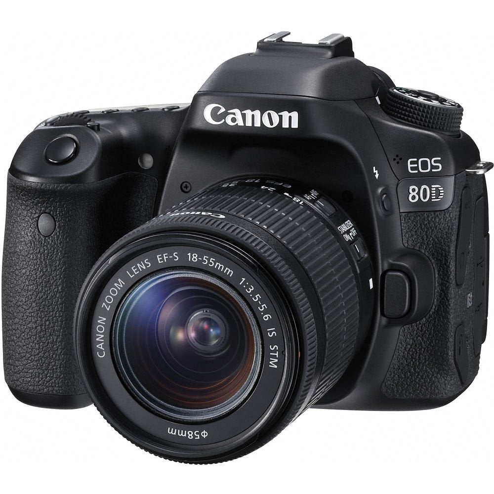 Canon EOS 80D DSLR Camera with 18-55mm Lens (International Model) with Extra Accessory Bundle