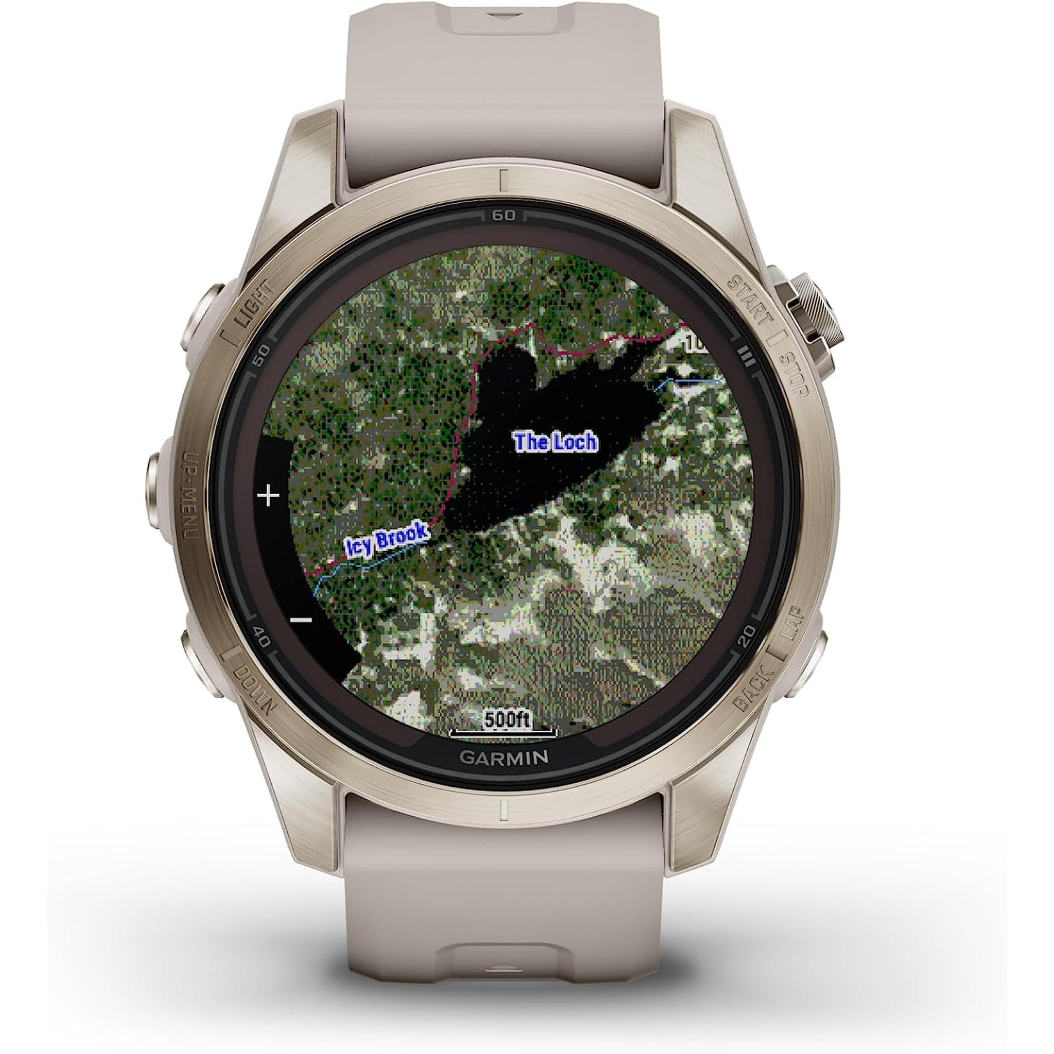 Garmin fenix 7S Pro Solar, Sapphire, Soft Gold Steel Light Sand with Accessories