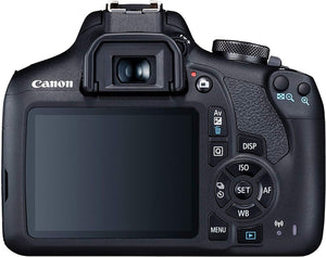 Canon EOS 2000D DSLR Camera with 18-55mm Lens + EOS Bag + Sandisk Ultra 64GB Card + Cleaning Set And More International Model