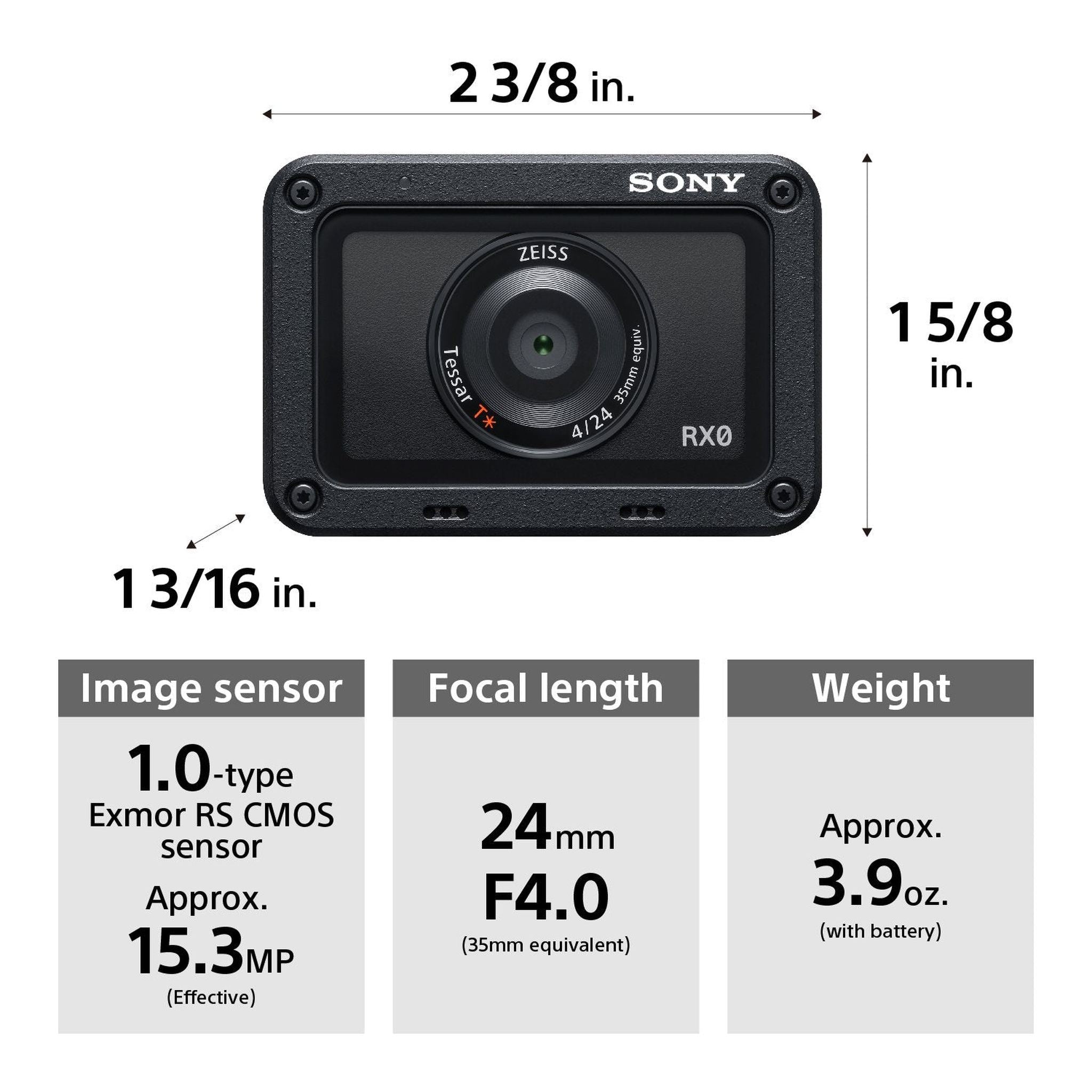 Sony 1.0-type Sensor Ultra-Compact Camera with Waterproof and Shockproof Design DSCRX0 - Used