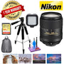 Nikon AF-S DX VR Nikkor 18-300MM Lens with Memory Card and Bag Kit LED Light