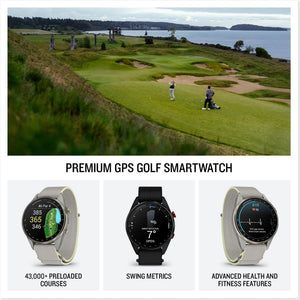 Garmin Approach® S72, Advanced Golf Smartwatch, 47mm, Fog Gray/Citron