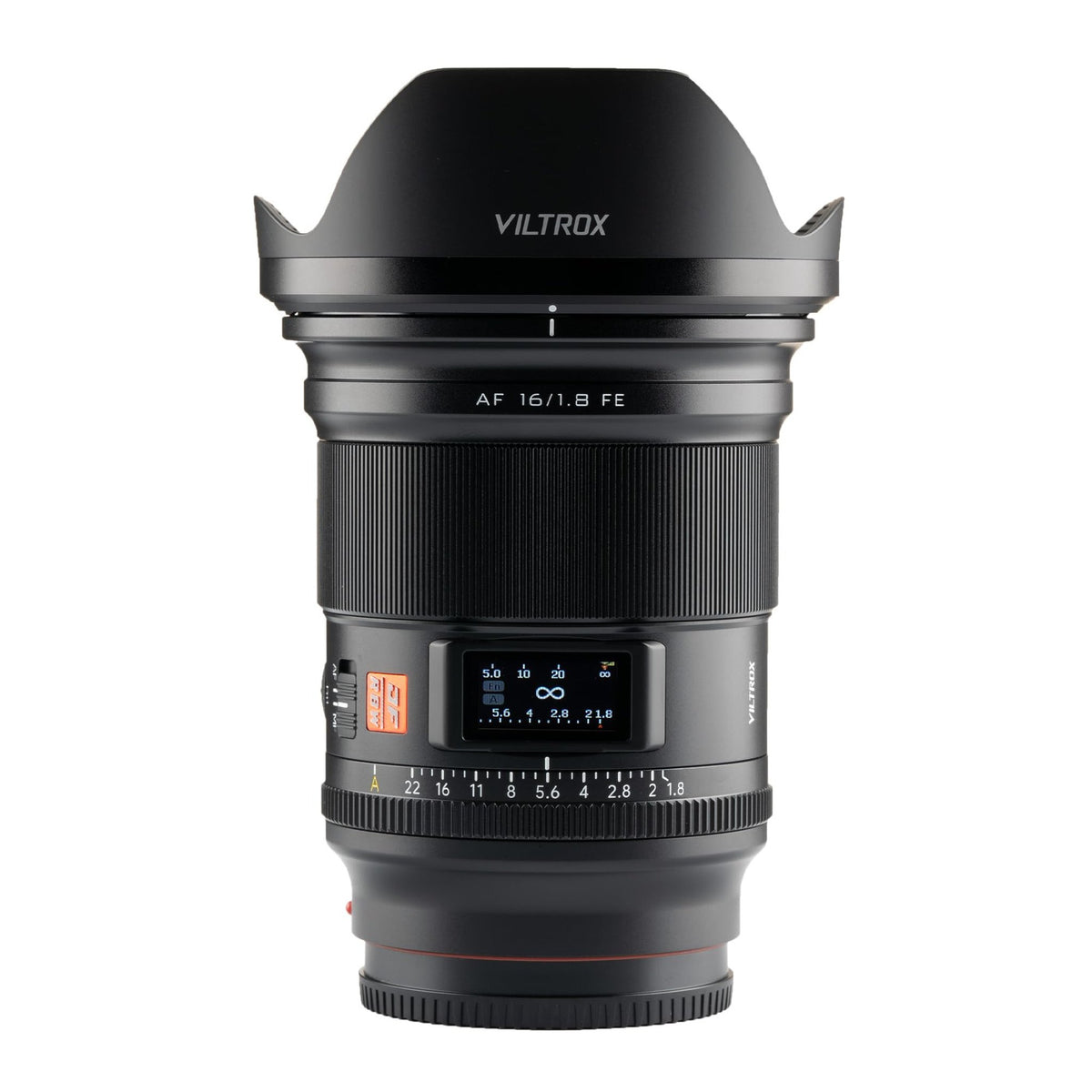 VILTROX AF 16mm f/1.8 FE Full Frame Lens for Sony E, Autofocus Lens with Built-in LCD Screen, Large Aperture