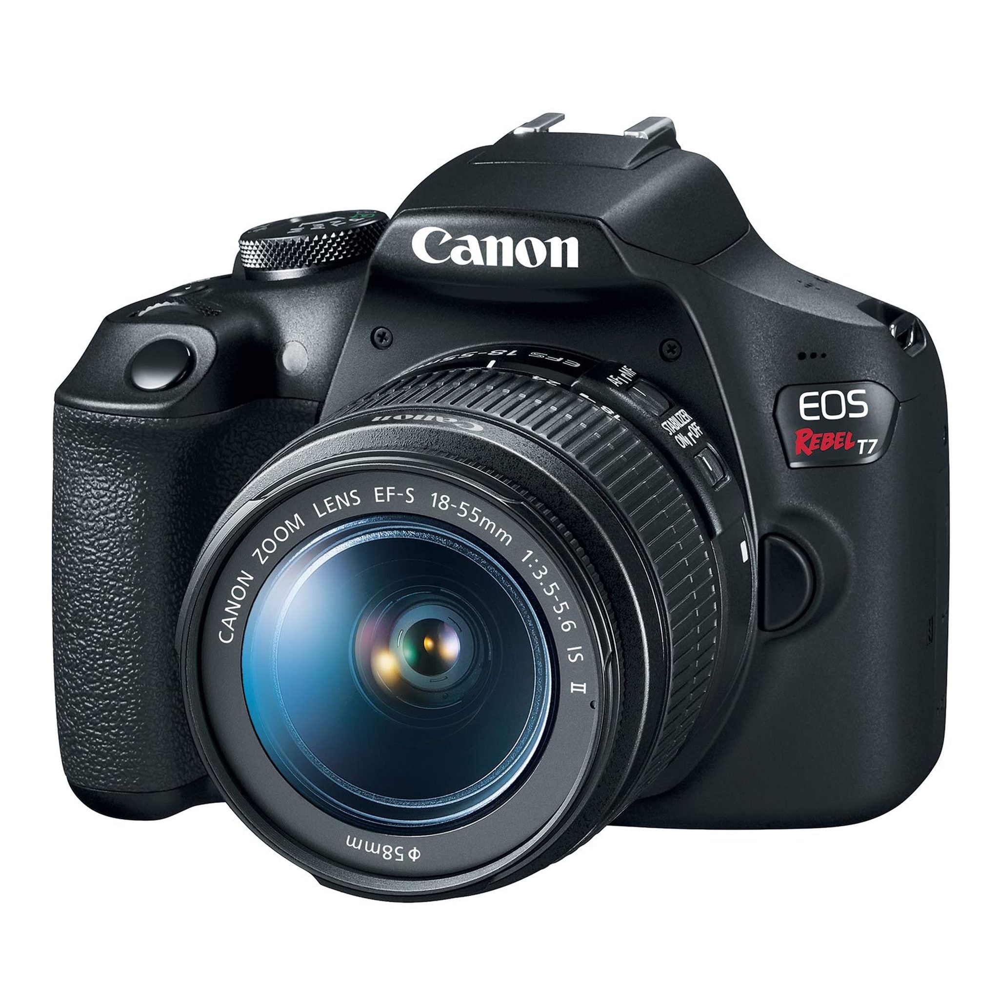 Canon EOS Rebel T7 24.1 MP Digital SLR Camera - Black Kit with 18-55 Lens - Used Canon