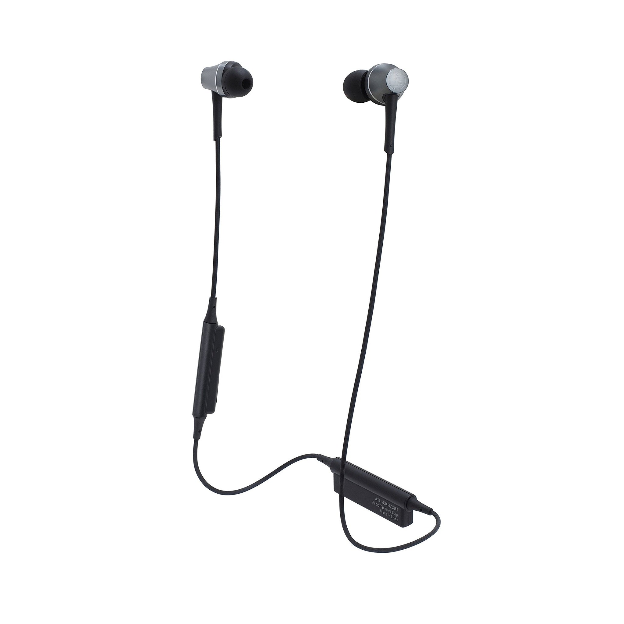 Audio-Technica ATH-CKR75BT Sound Reality Bluetooth Wireless In-Ear Headphones with In-Line Mic & Control, Gun Metal Audio-Technica