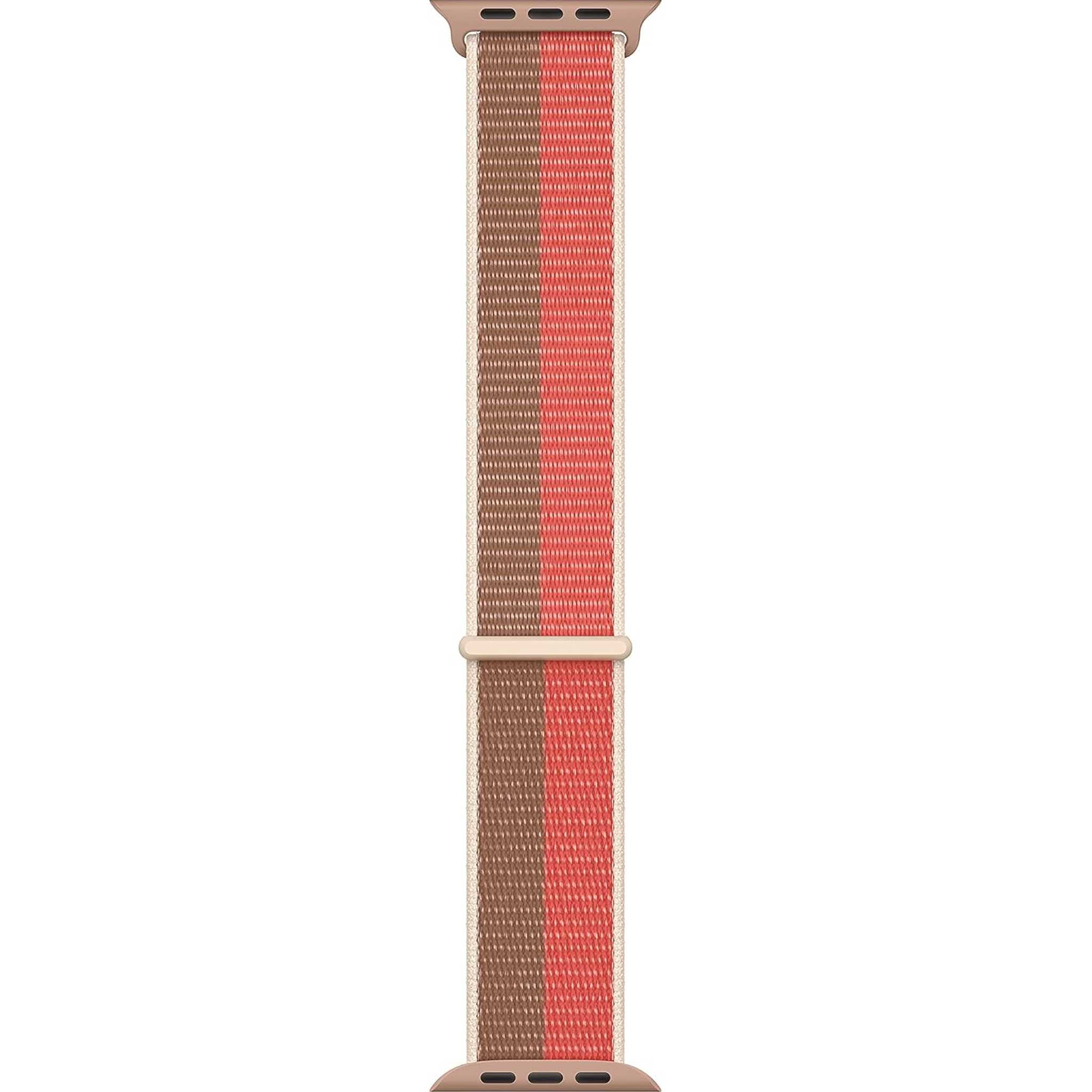 Apple Watch Band - Sport Loop 41mm - Pink Pomelo/Tan - Regular Apple