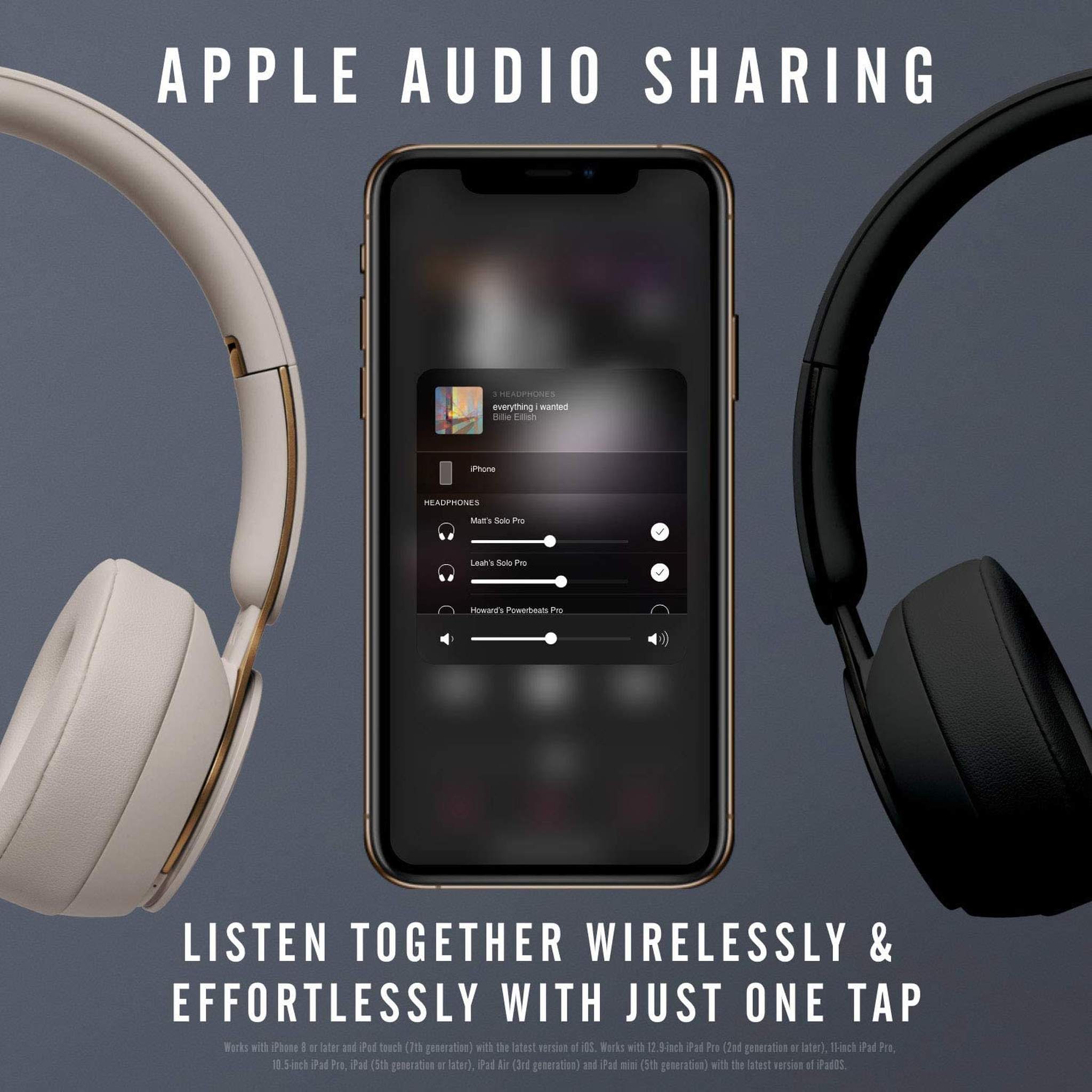 Beats Solo Pro Wireless Noise Cancelling Bluetooth On-Ear Headphones -Gray