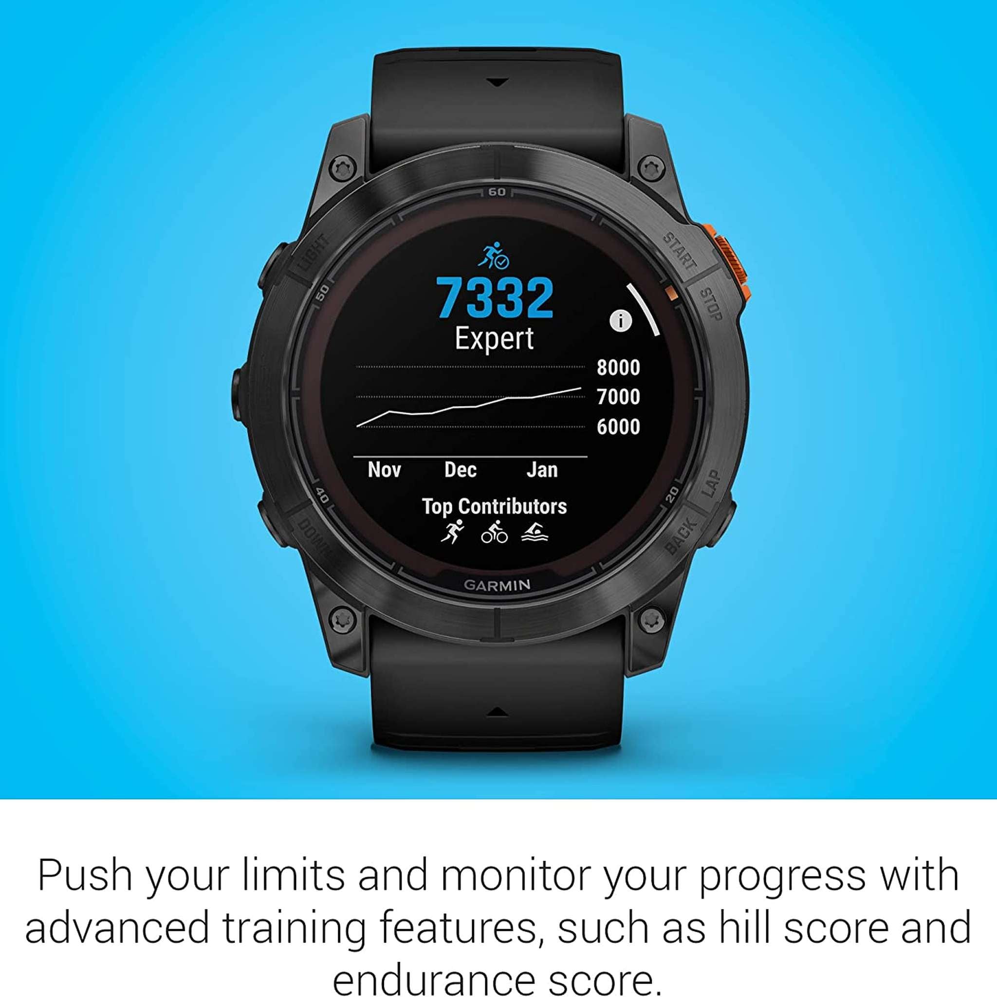Garmin fenix 7X Pro Solar, Glass, Slate Gray Steel, Black with Accessories Garmin