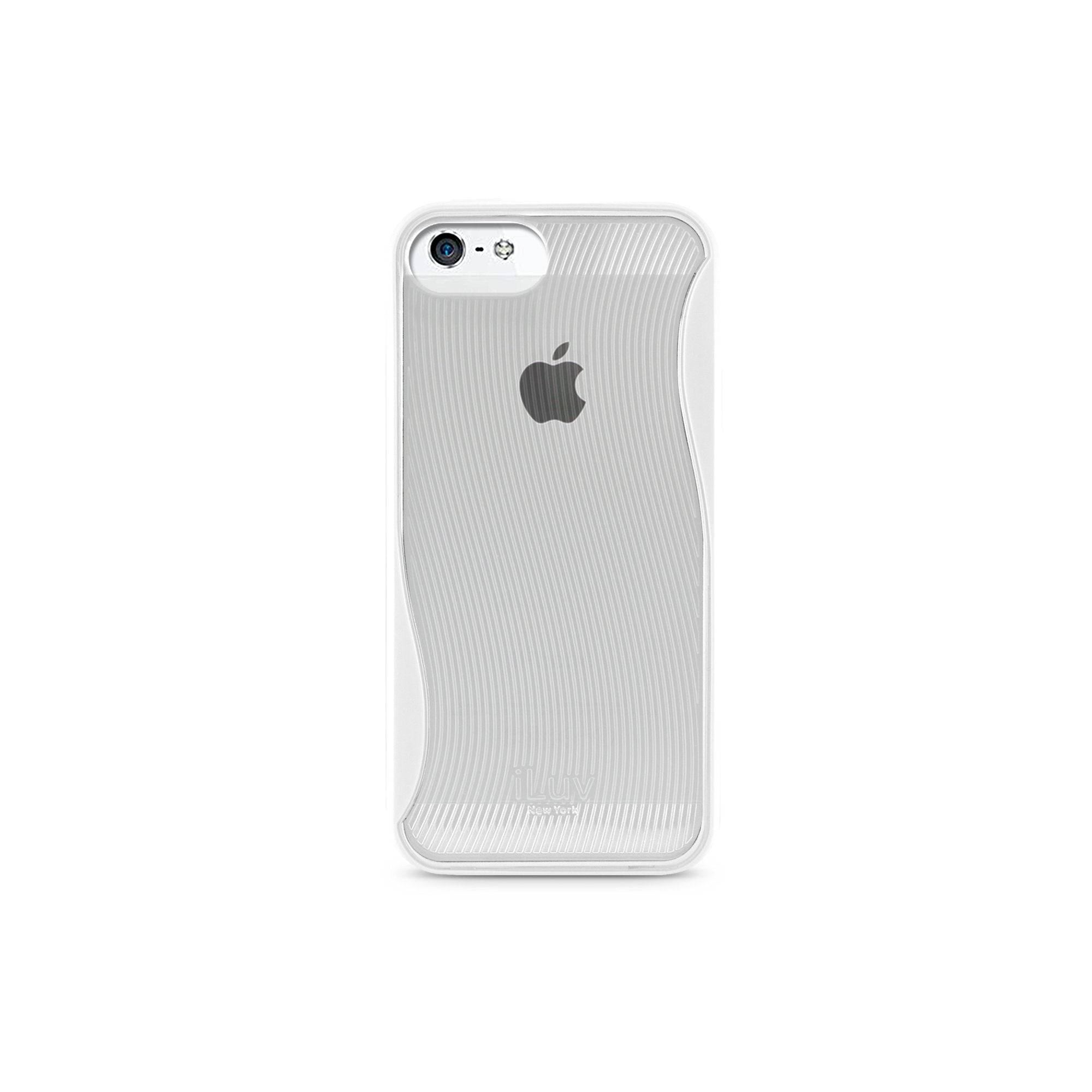 iLuv ICA7H328WHT Twain Two-Part Dual Protection Case for Apple iPhone 5 - 1 Pack - Retail Packaging - White