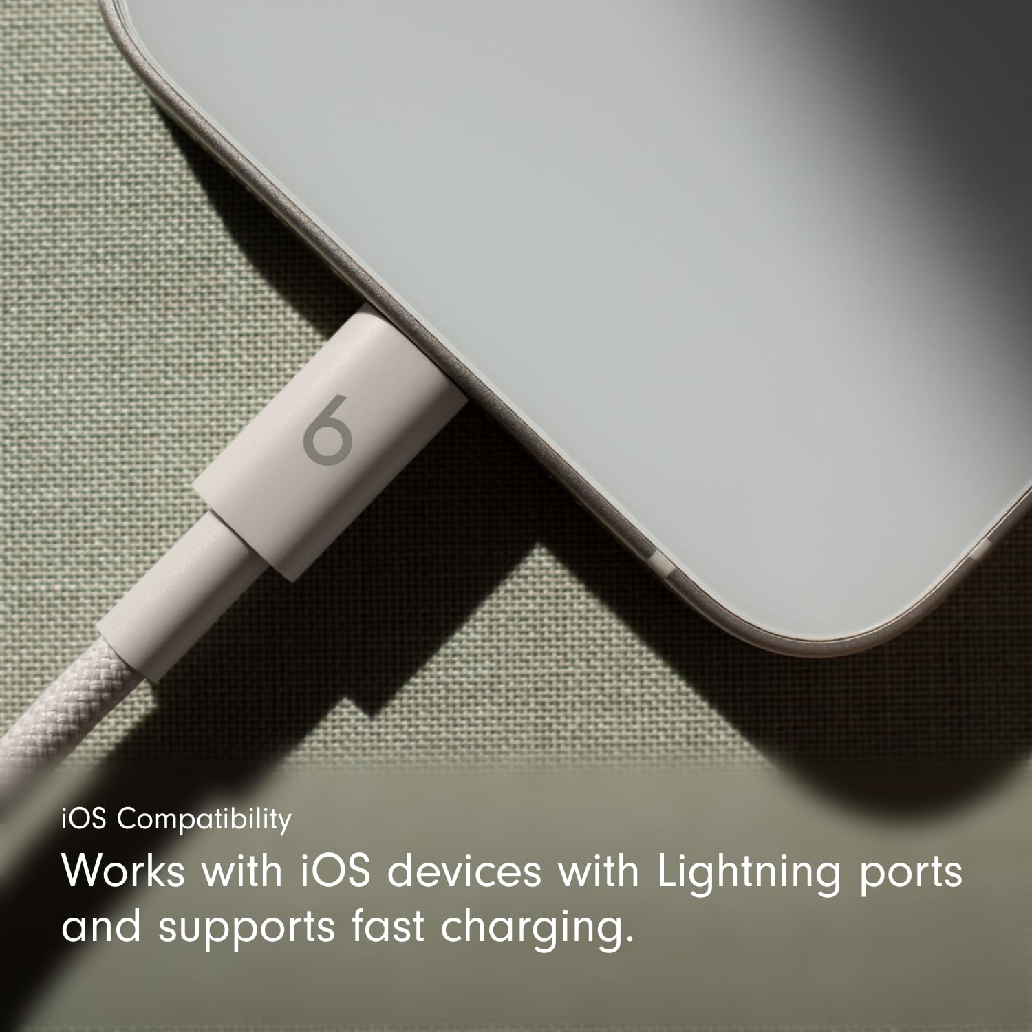 Beats USB-C to Lightning Woven Cable Fast Charging Durable/Tangle-Free Compatible Charger for Apple Devices w Lightning Ports 1.5 m, 5 ft - Surge Stone
