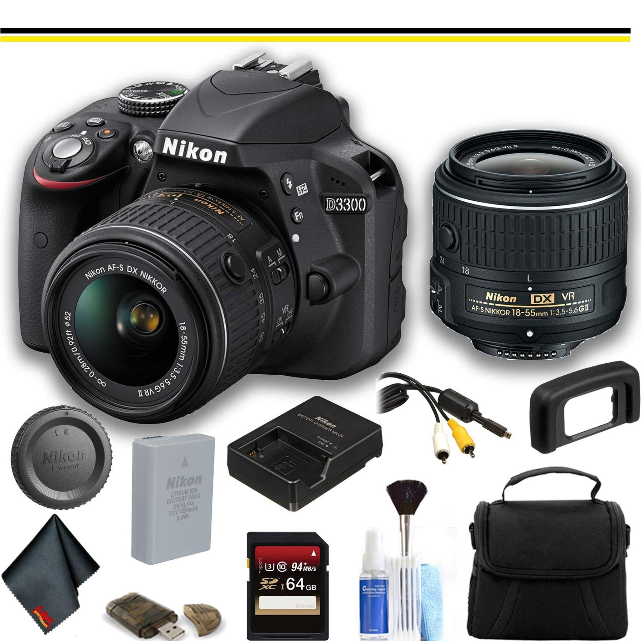 Nikon D3300 DSLR Camera with 18-55mm Lens 1532 Starter Bundle
