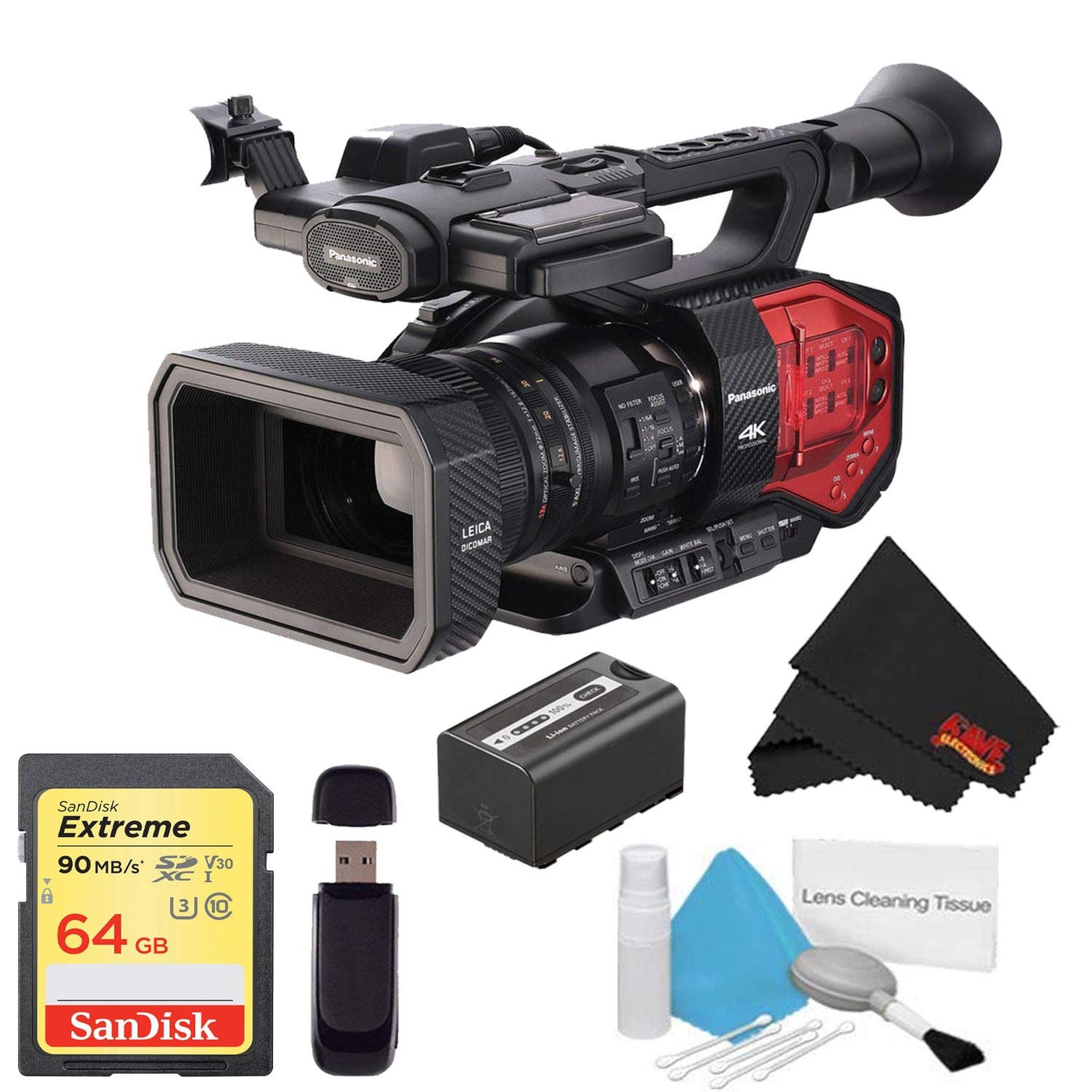 Panasonic AG-DVX200 4K Camcorder Bundle with Accessories Panasonic