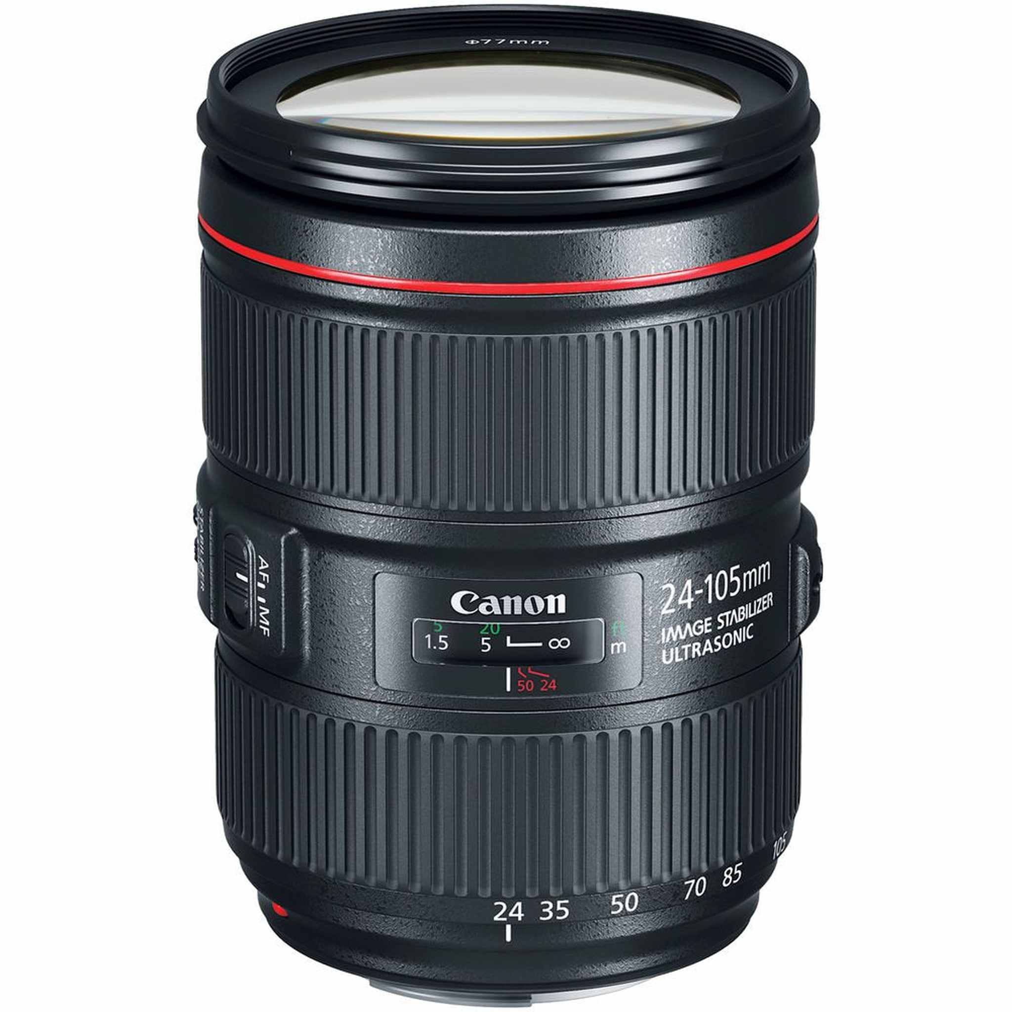 6Ave Canon EF 24-105mm f/4L IS II USM Lens 1380C002 White Box + 77mm 3 Piece Filter Kit + 128GB SDXC Class 10 Memory Card + SD Card USB Reader +