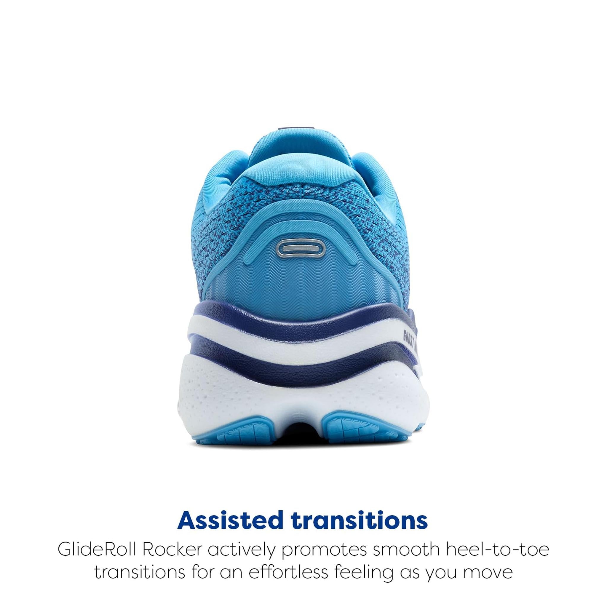 Brooks Men’s Ghost Max 2 Neutral Running & Walking Shoe - Bonnie Blue/Blue Ribbon/Yellow - 10.5 Medium