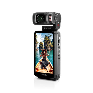 Minolta MN5KGP1 5K Ultra HD / 20 MP Handheld Pocket Camcorder w/Motorized Tilting Lens Head