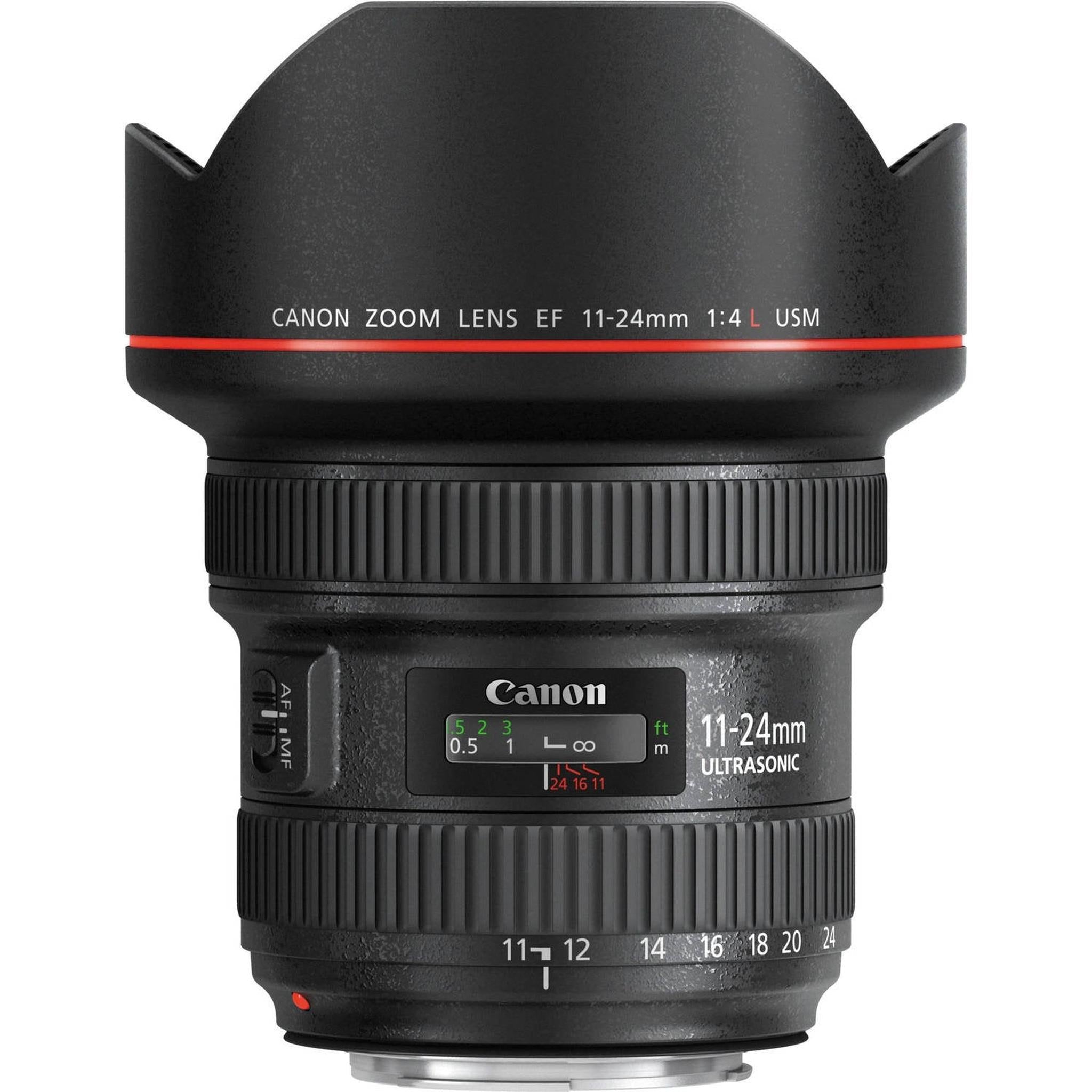 Canon EF 11-24mm f/4L USM Lens Intl Model with Lens Case, Tripod, Cleaning Kit and Extended Warranty