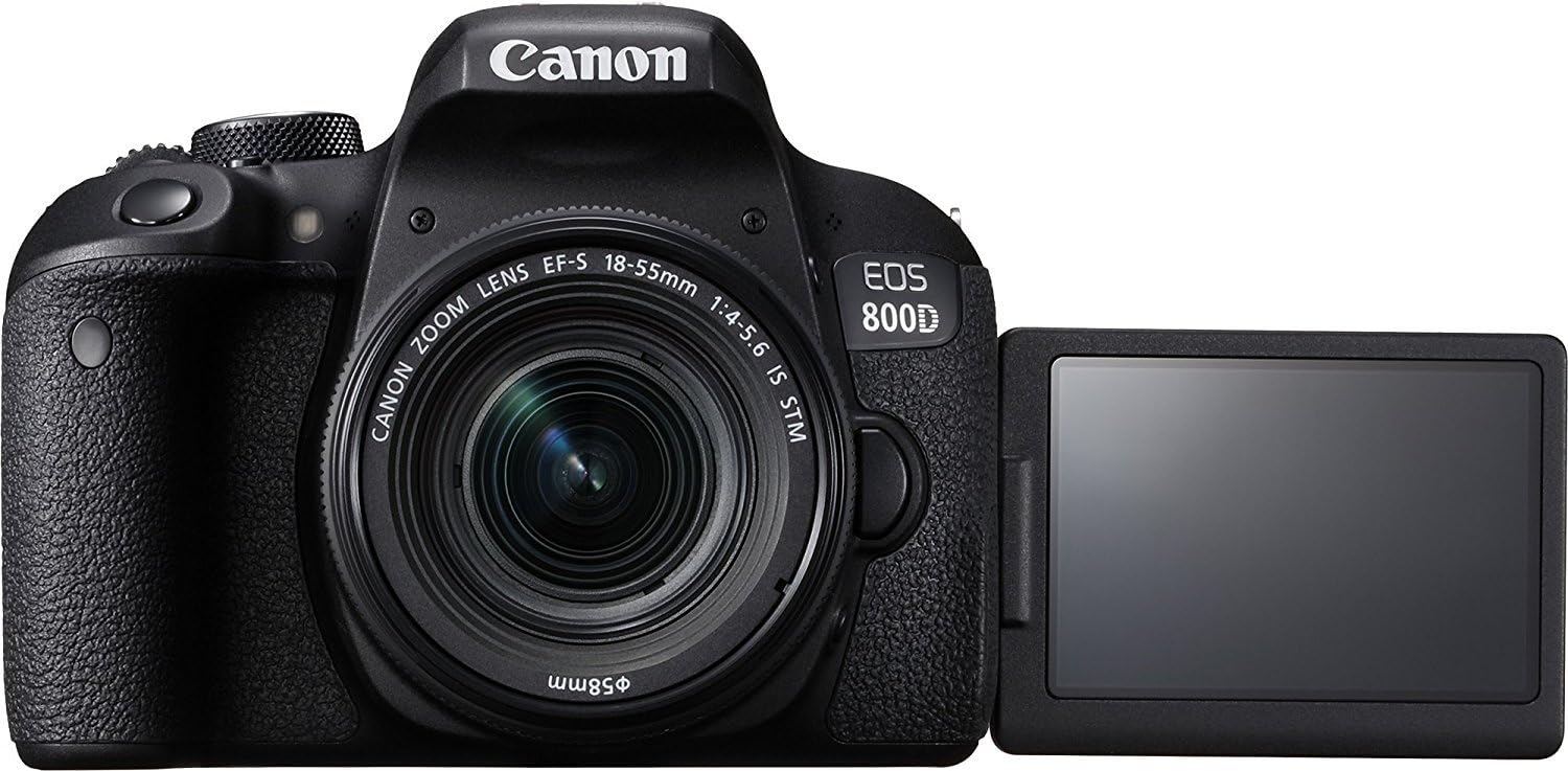 Canon EOS 800D DSLR Camera with 18-55mm Lens (1894C002AA) +  EOS Bag +  Sandisk Ultra 64GB Card + Clean and Care Kit (International Model)