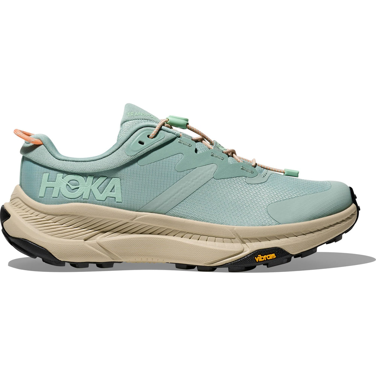 Hoka Women's Transport Sneaker, Jade/Oyster Mushroom, 7