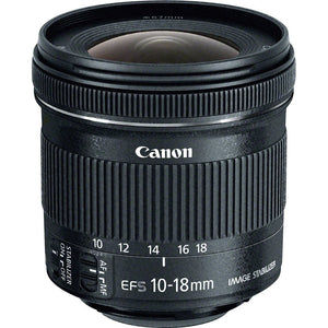 Canon EF-S 10-18mm f.4.5-5.6 is STM Lens International Model + Cleaning Kit