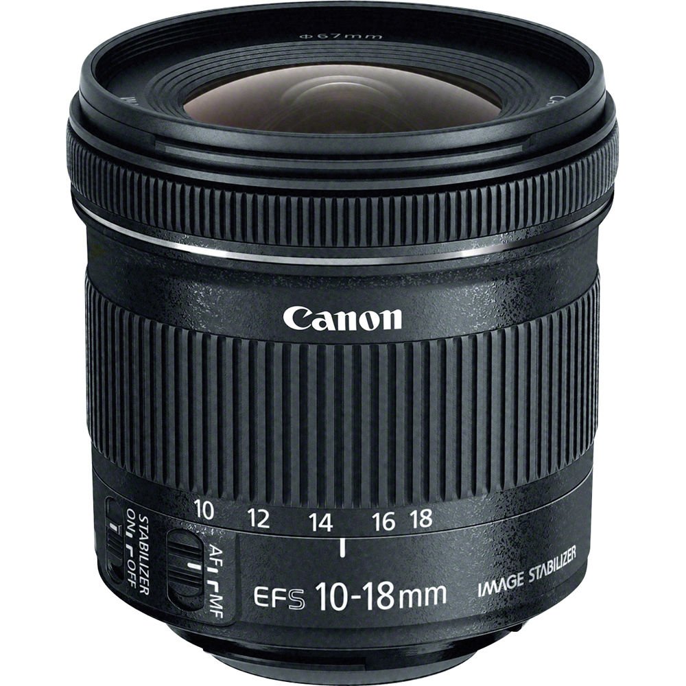Canon EF-S 10-18mm f.4.5-5.6 is STM Lens (International Model) + 3pcs UV Lens Filter Kit + Cleaning Kit