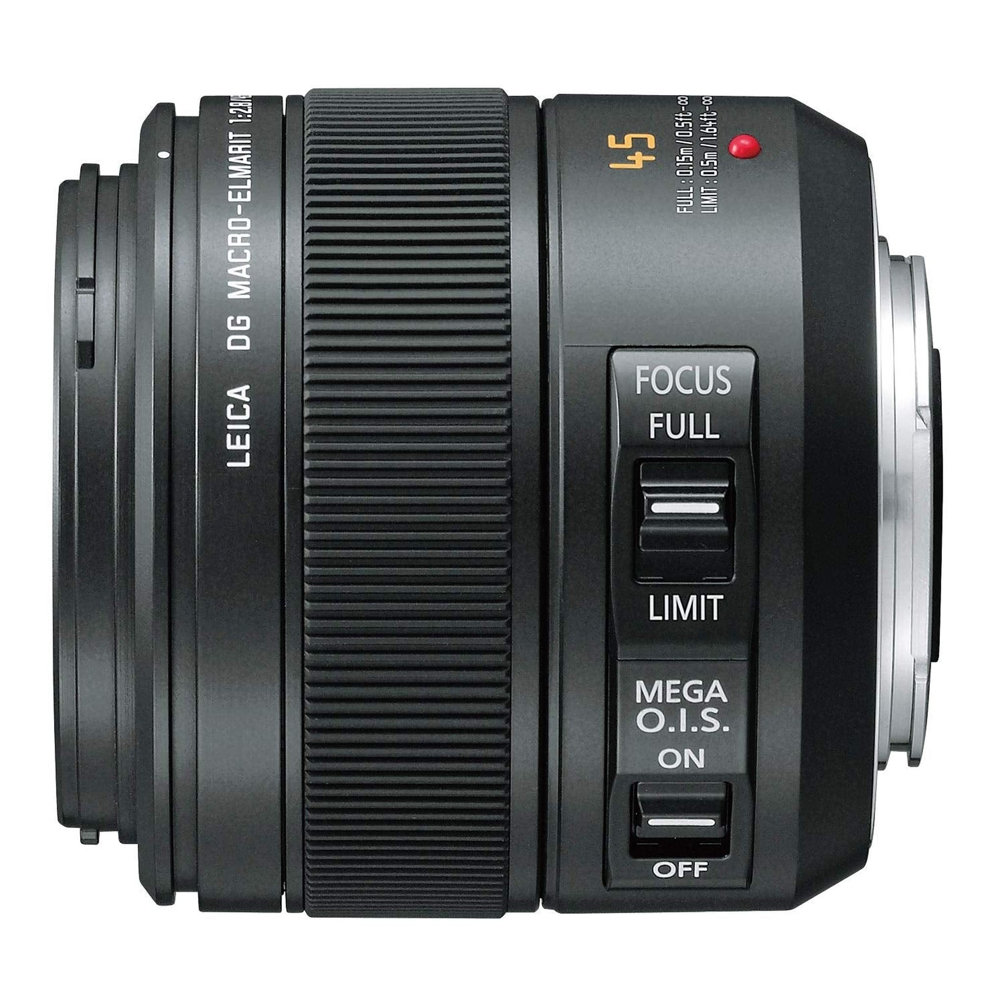 Panasonic H-ES045 Leica DG Macro-ELMARIT 45mm / F2.8 ASPH/MEGA O.I.S. - International Version No Warranty - Used Panasonic