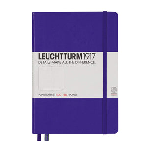 Leuchtturm1917 Medium A5 Dotted Hardcover Notebook Purple - 249 Numbered Pages