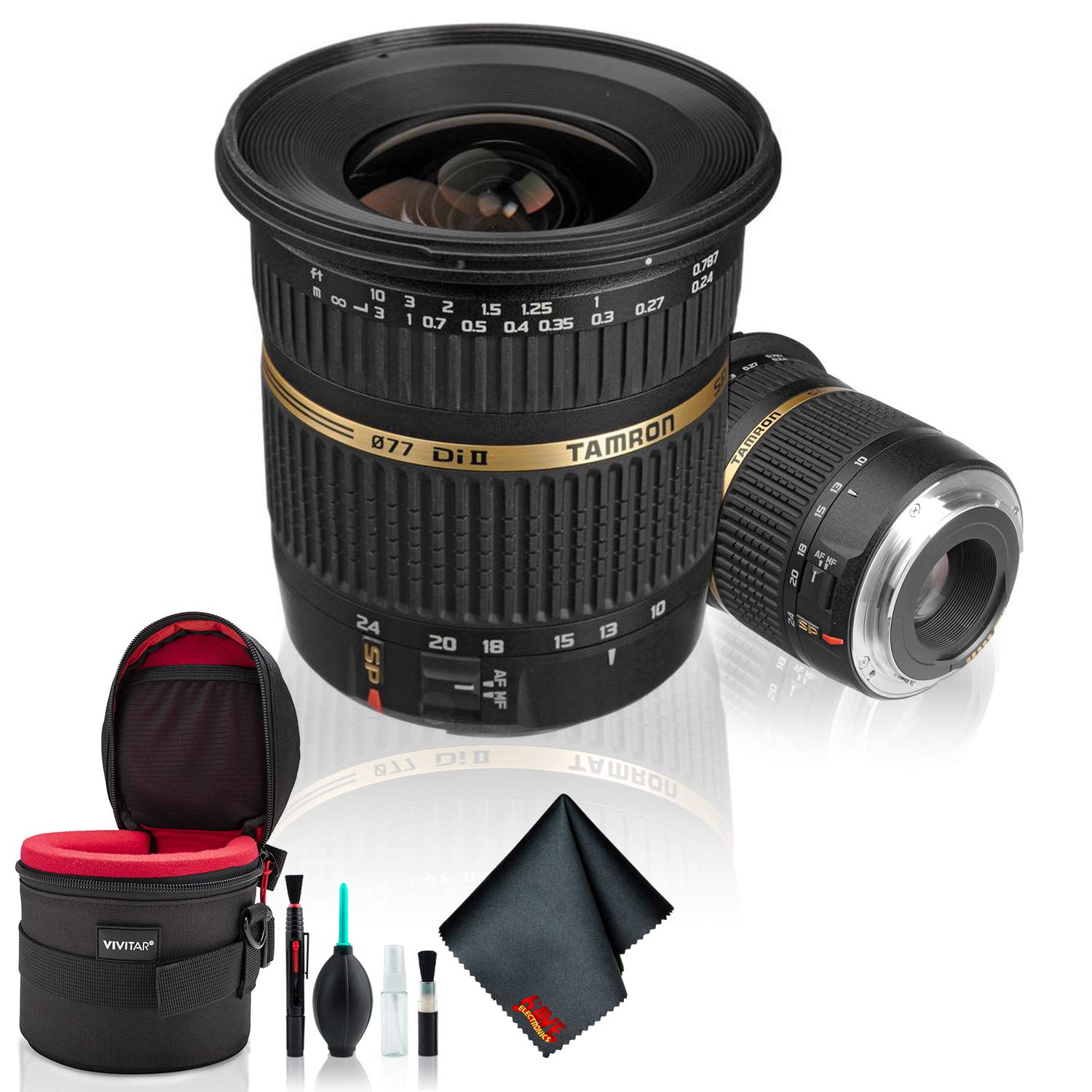 Tamron SP AF 10-24mm f / 3.5-4.5 DI II Zoom Lens for Canon DSLR Cameras - Deluxe Bundle