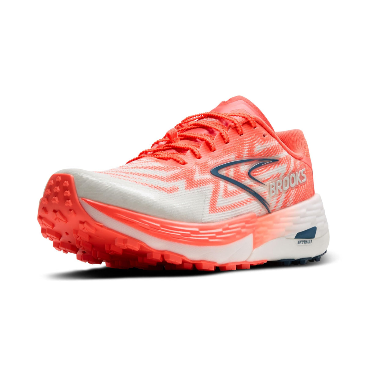 Brooks Women's Catamount 4 Speed Trail Running Shoe - Bit of Blue/Flame/Legion Blue - 6 Medium