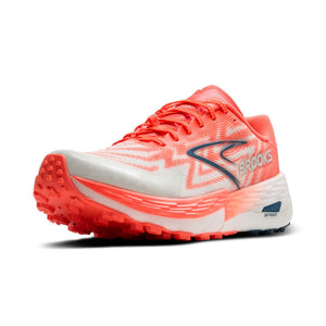 Brooks Women's Catamount 4 Speed Trail Running Shoe - Bit of Blue/Flame/Legion Blue - 6 Medium
