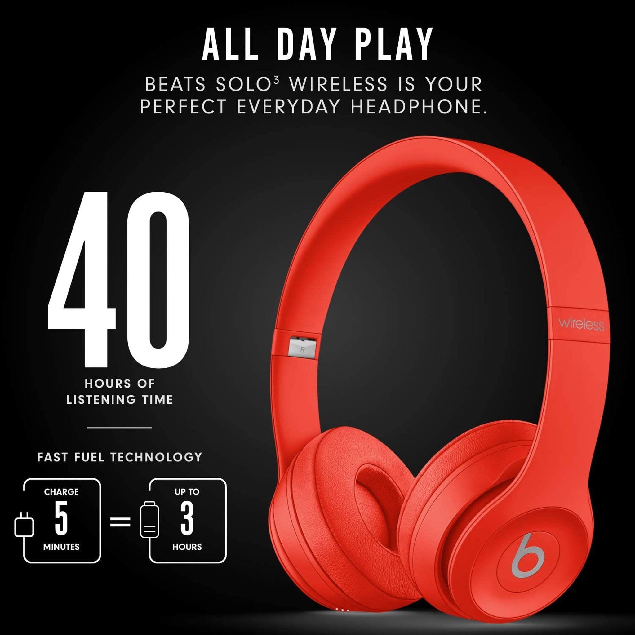Beats Solo3 Wireless Headphones - 40hr Battery, Microphone Asst Colors -