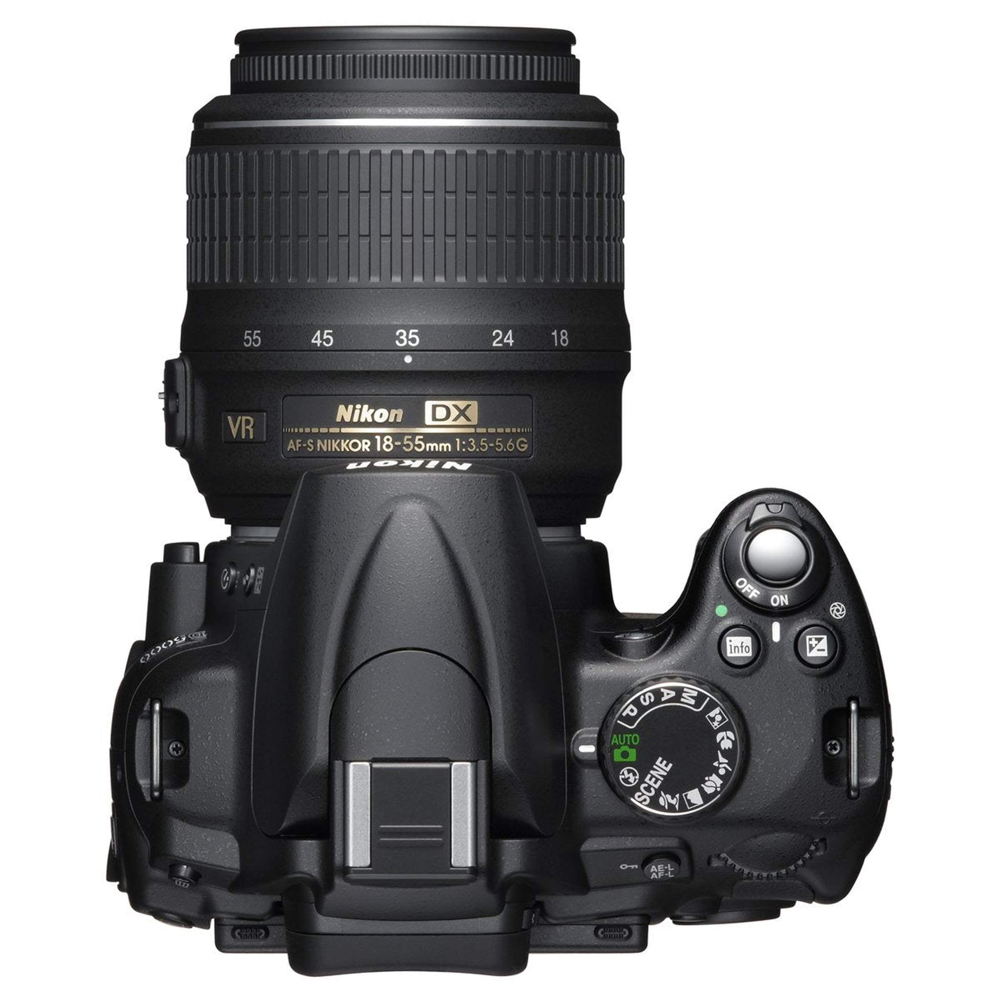 Nikon D5000 12.3 MP DX Digital SLR Camera with 2.7-inch Vari-angle LCD Body Only - Reconditioned Nikon