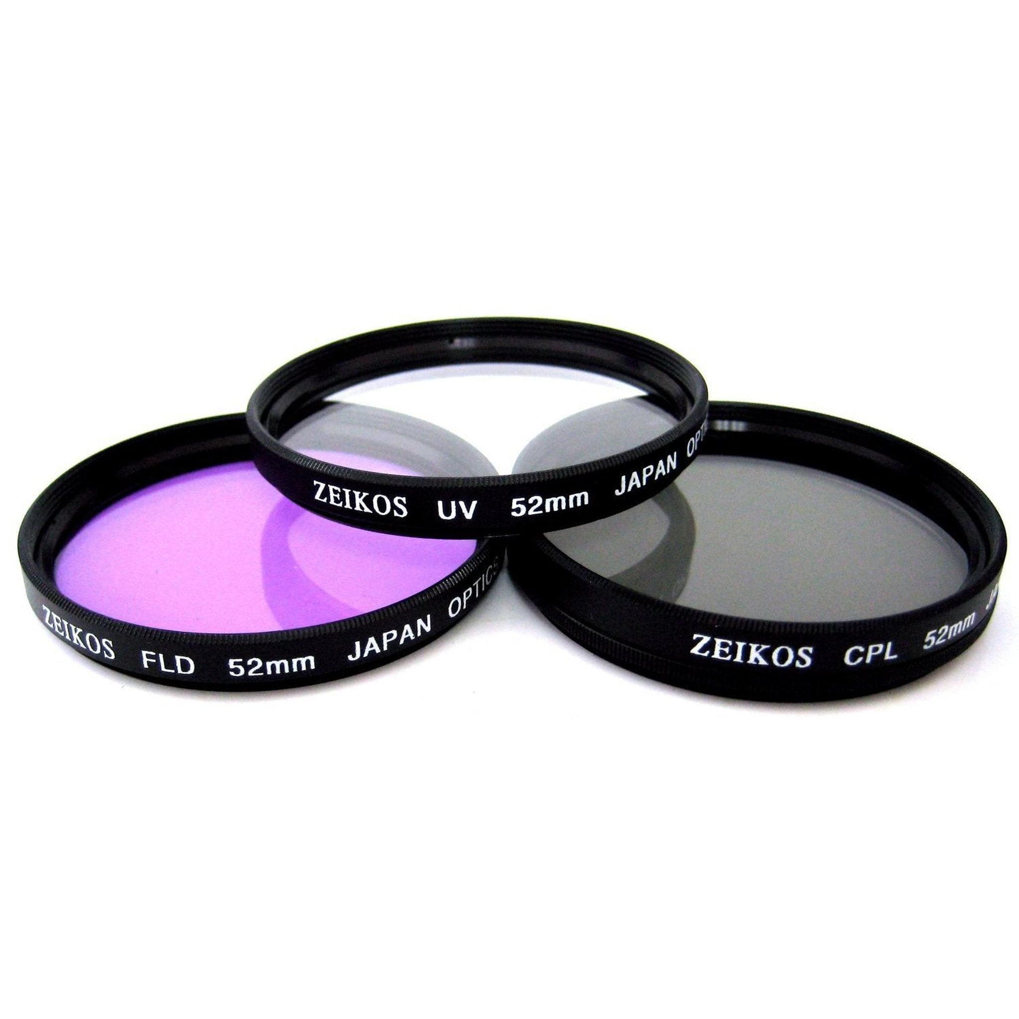 Canon EF 50mm f/1.8 II Camera Lens + 52mm 3 Piece Professional Filter Kit + Lens & Camera Cleaning Kit Bundle