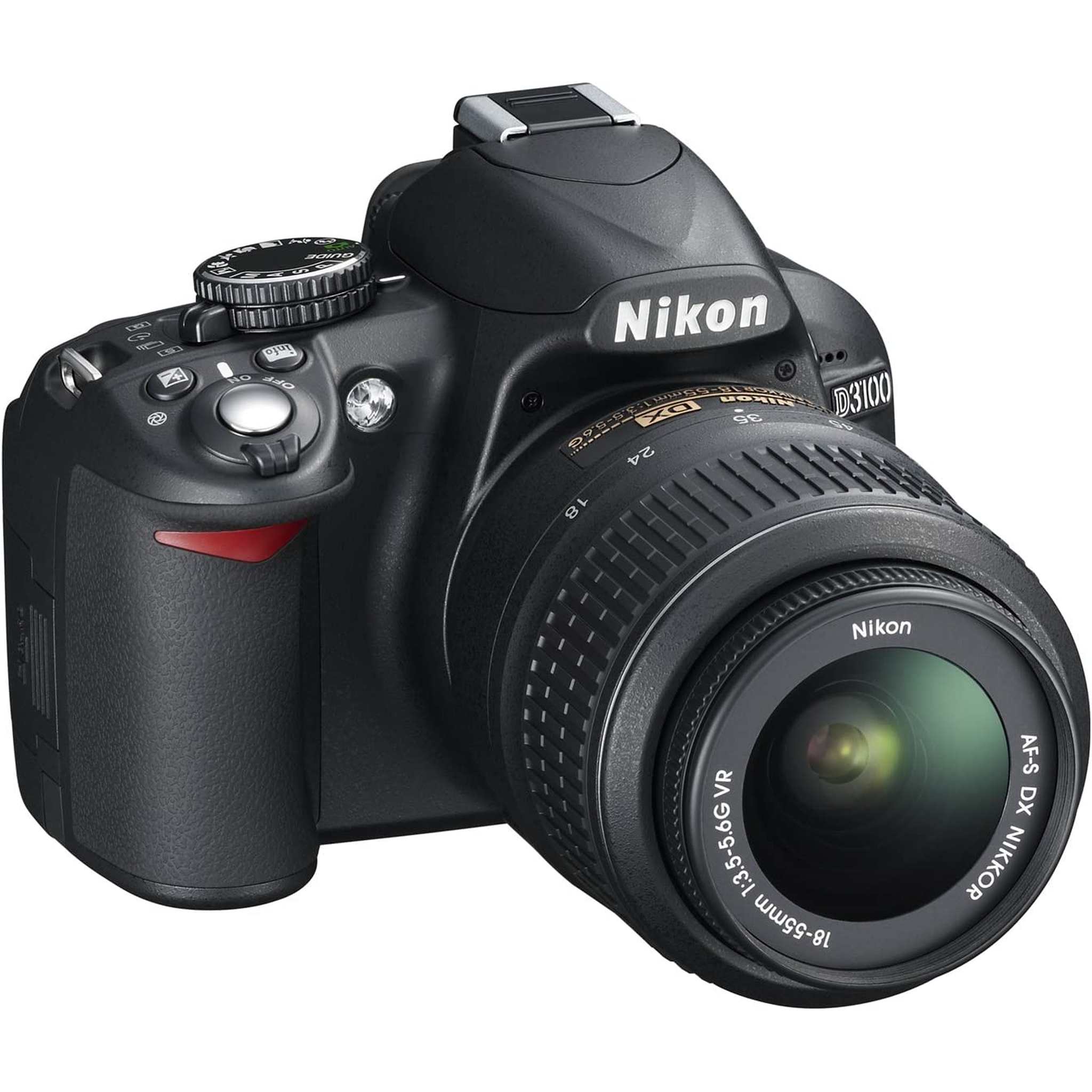 Nikon D3100 14.2MP Digital Camera with 18-55mm f/3.5-5.6 VR Lens - Black Int - Like New Nikon