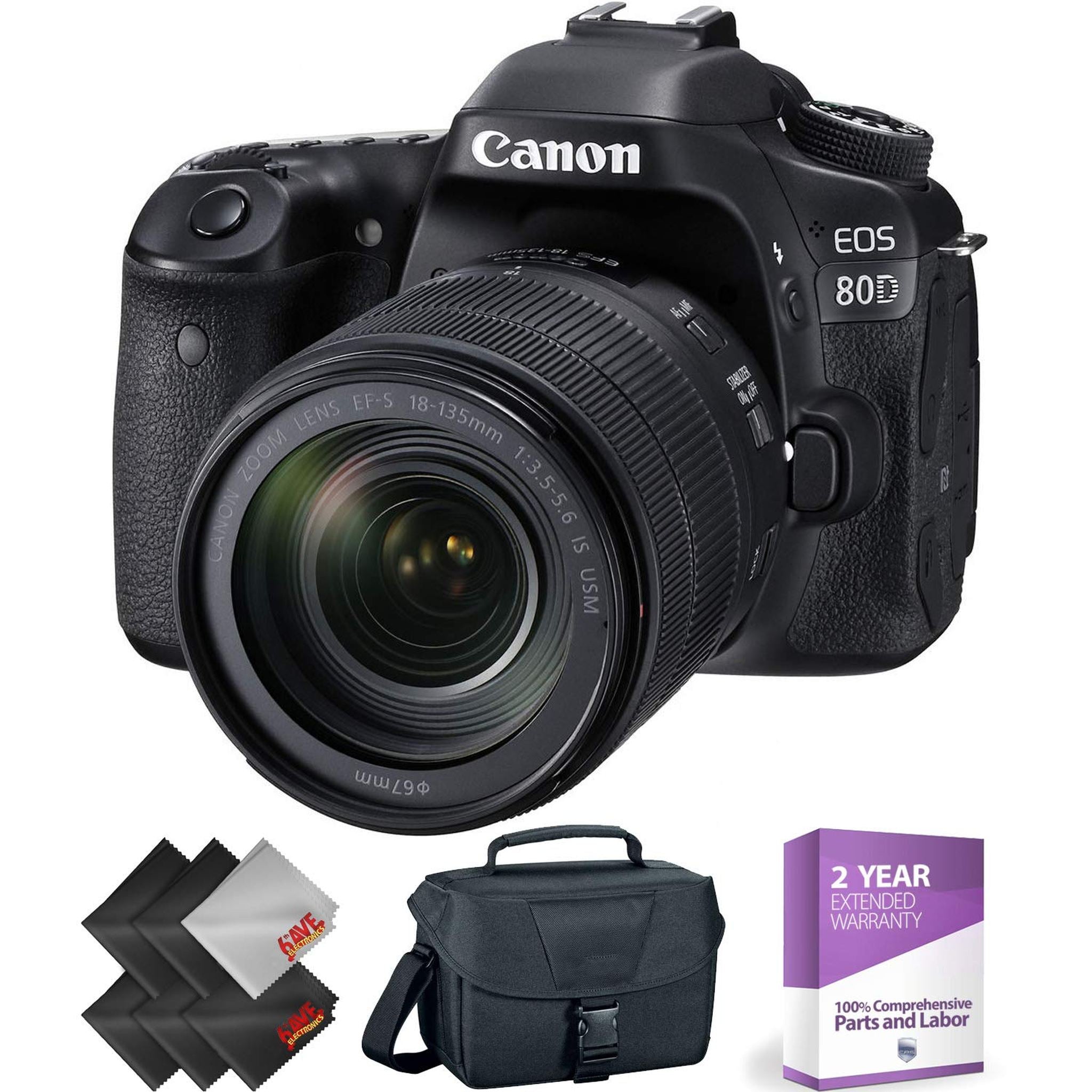 Canon EOS 80D DSLR Camera with 18-135mm Lens + 1 Year Warranty Canon