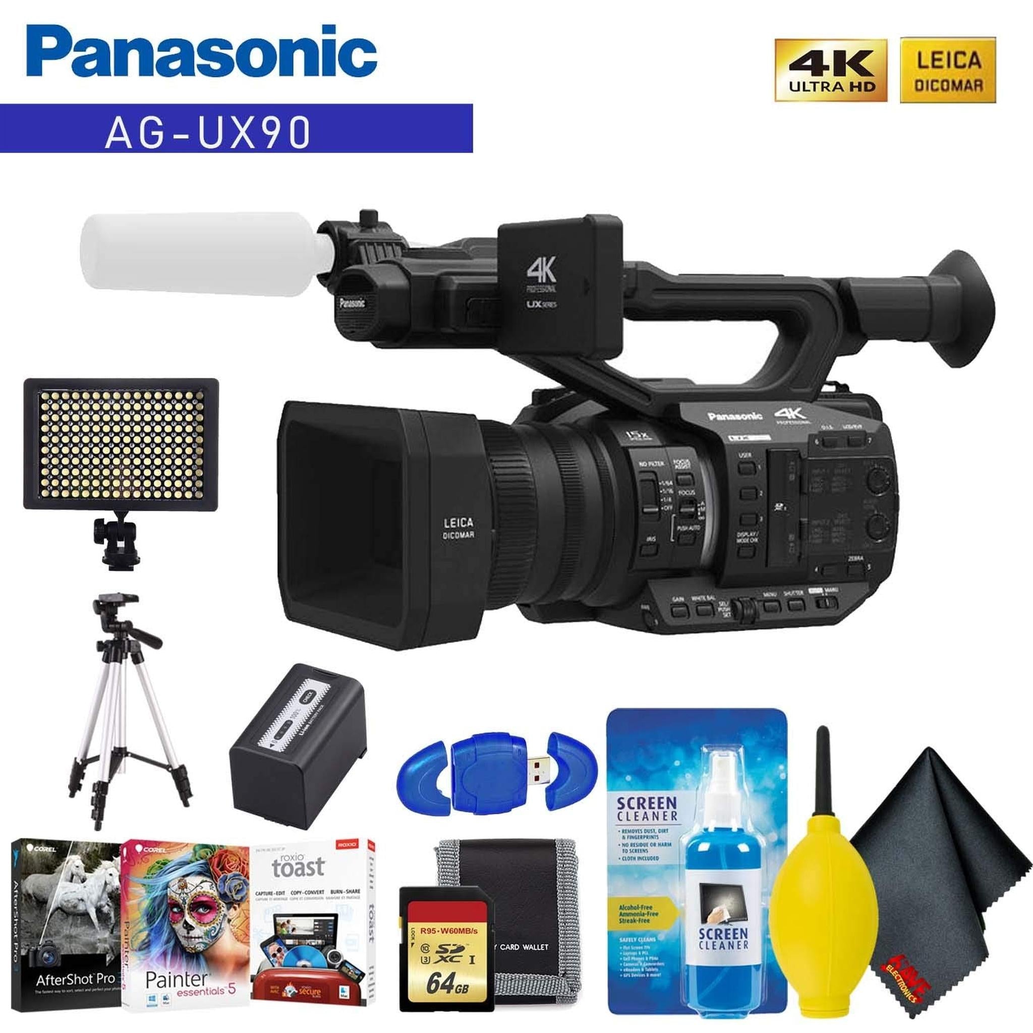 Panasonic AG-UX90 4K/HD Professional Camcorder Standard Accessory Kit