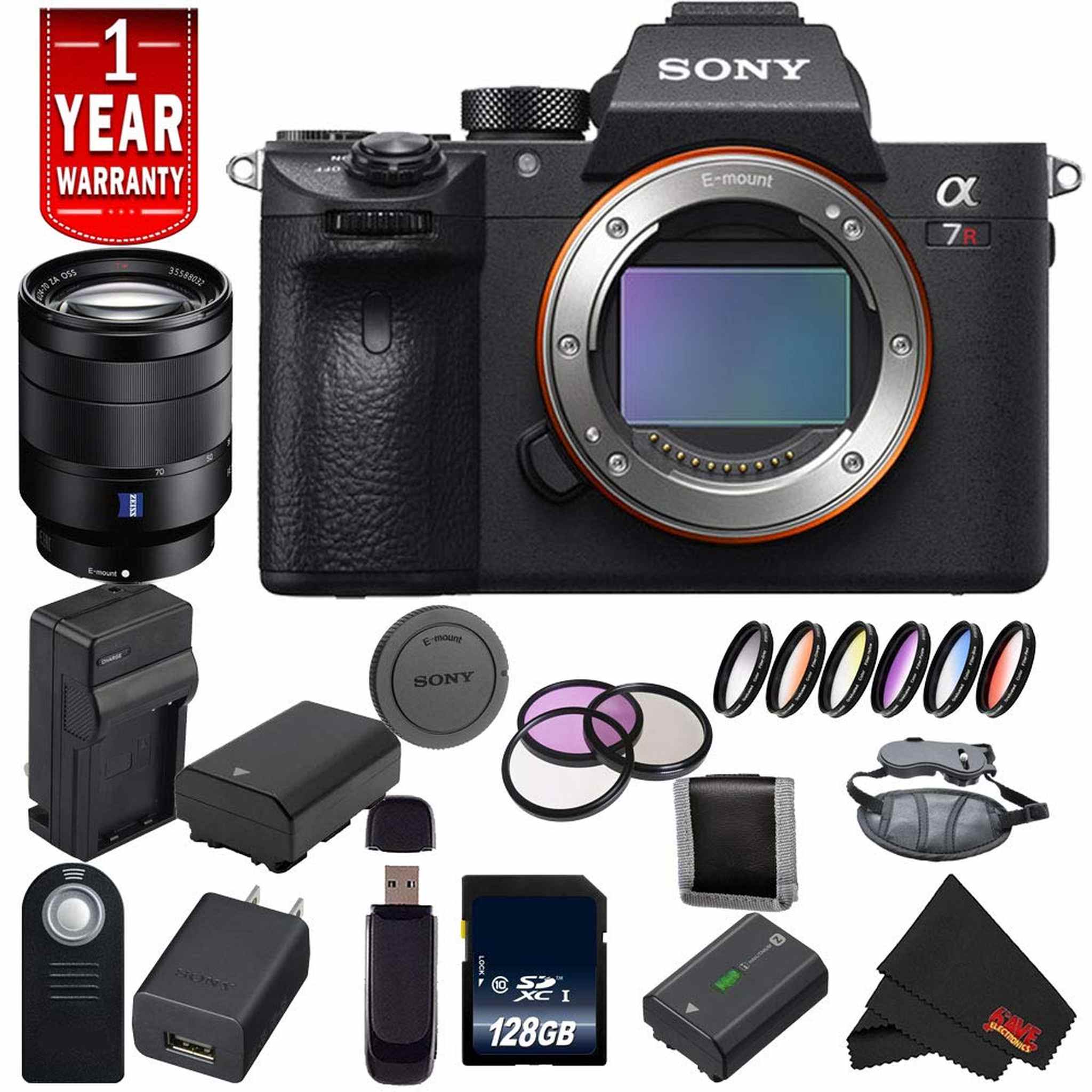 Sony Alpha a7R III ILCE7RM3/B A7RM3 Mirrorless Digital Camera International Model + Sony 24-70mm Lens Base Bundle Sony
