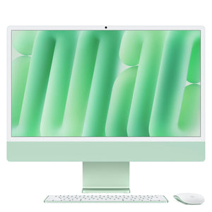 Apple 2024 iMac All-in-One Desktop Computer with M4 chip with 10-core CPU and 10-core GPU: Built for Apple Intelligence, 24-inch Retina Display, 16GB Unified Memory, 256GB SSD Storage; Green - Refurbished