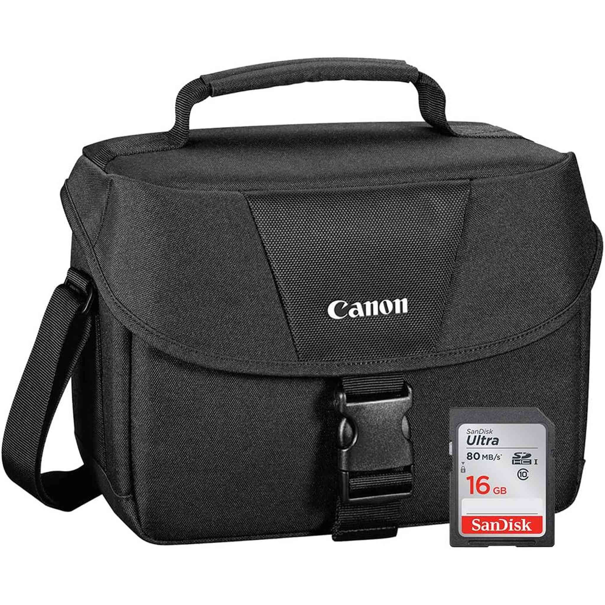 Canon 100ES Padded Digital SLR Camera Case EOS Shoulder Gadget Bag + Bundle 6