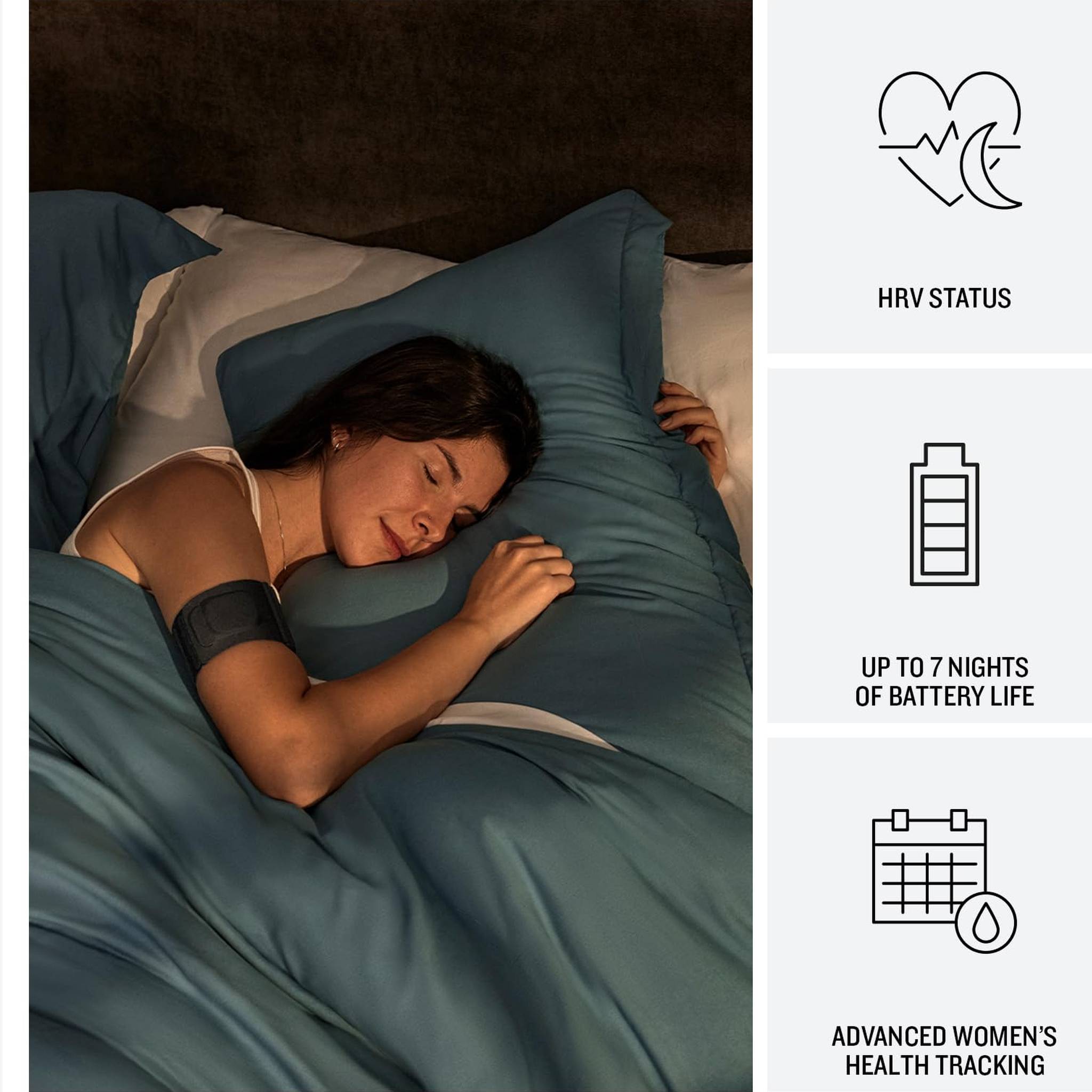 Garmin Index Sleep Monitor, Smart Sleep Band with Advanced Sleep Tracking and Recovery Metrics, S-M