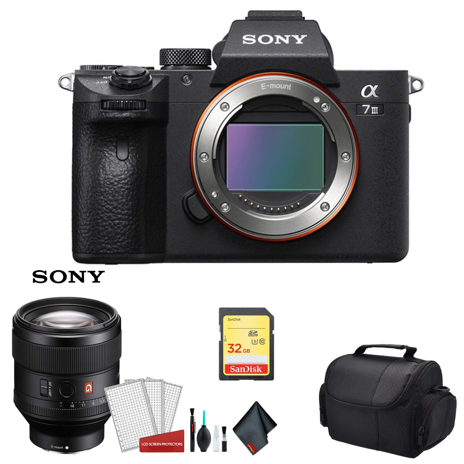 Sony Alpha a7 III Full Frame Mirrorless Digital Camera (Body Only) ILCE7M3/B - Bundle Kit with Sony FE 85mm f/1.4 GM Len