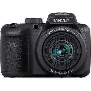 Minolta 20 Mega Pixels 40x Optical Zoom Digital Camera with 1080p FHD Video, Black