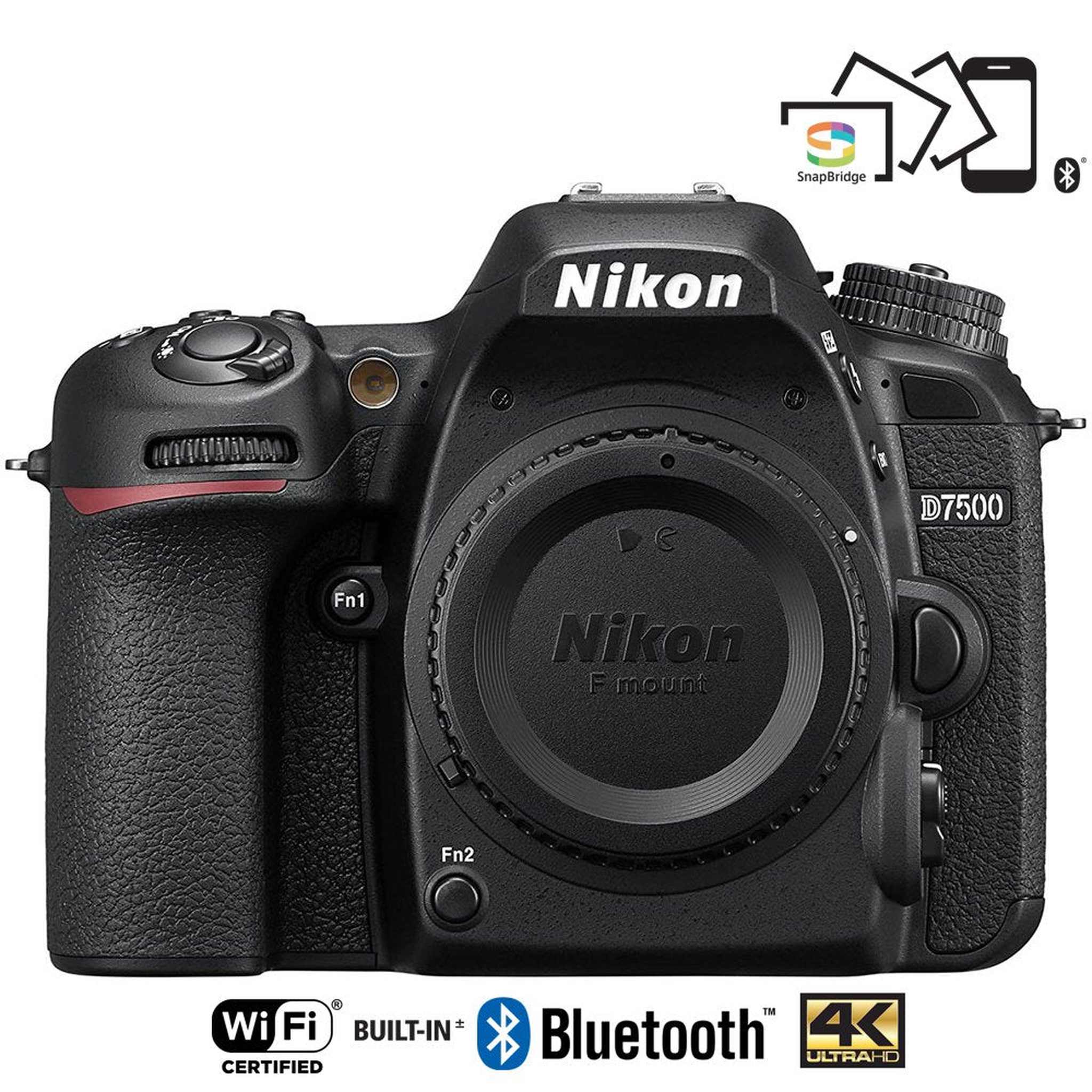 Nikon D7500 20.9MP DX-Format Wi-Fi 4K Digital SLR Camera Body - Reconditioned Nikon