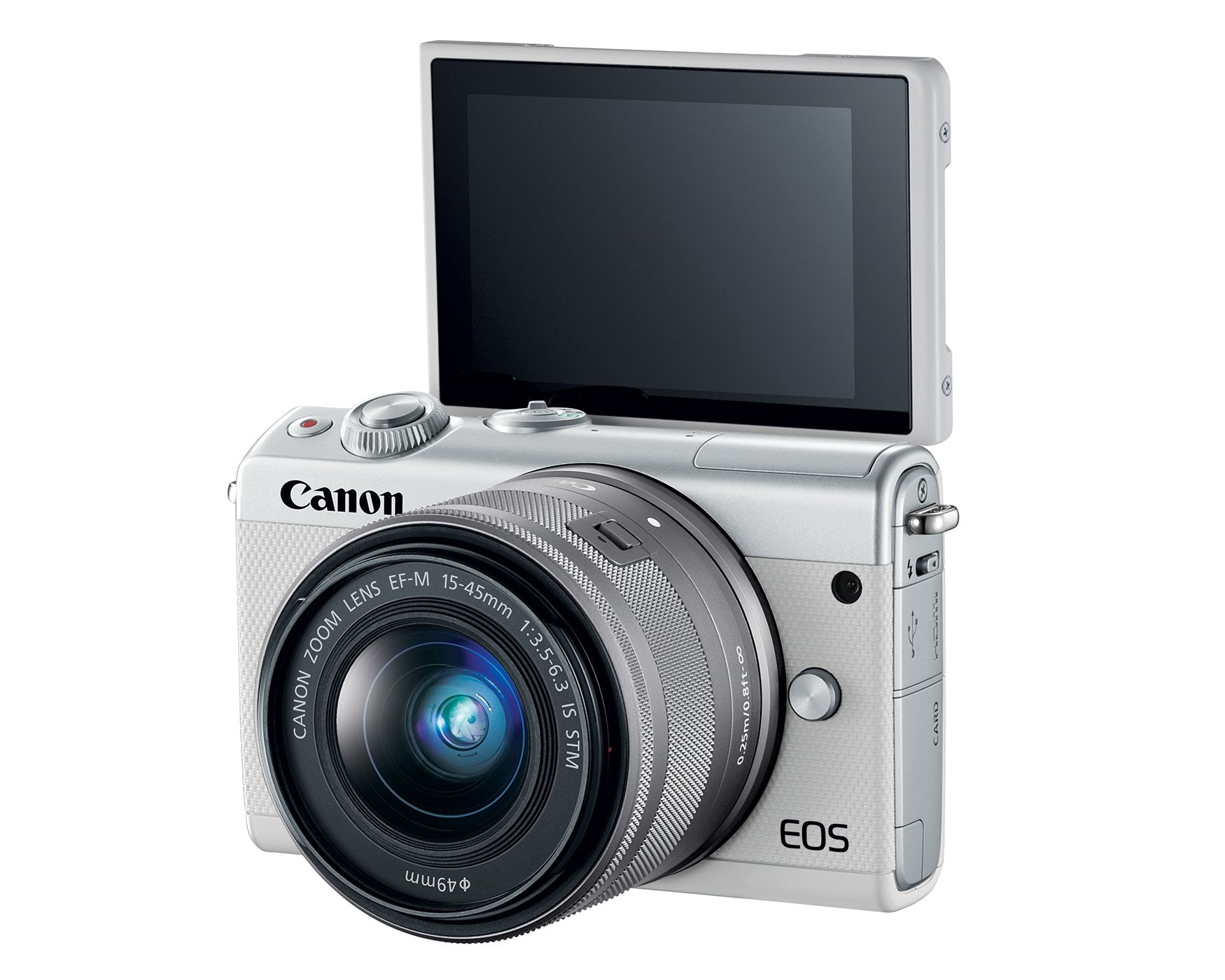 Canon EOS M100 Mirrorless Digital Camera with 15-45mm Lens White