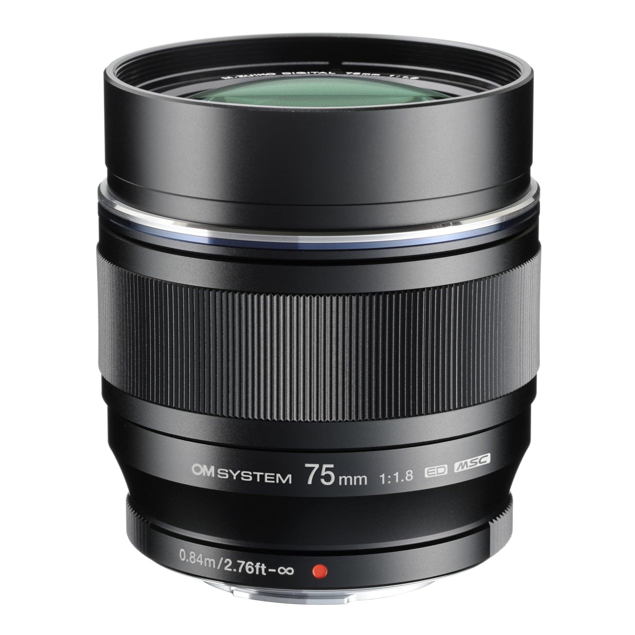 OM SYSTEM Olympus M.Zuiko Digital ED 75mm f1.8 Lens for Micro Four Thirds, Black