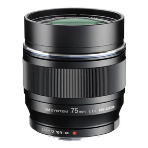 OM SYSTEM Olympus M.Zuiko Digital ED 75mm f1.8 Lens for Micro Four Thirds, Black