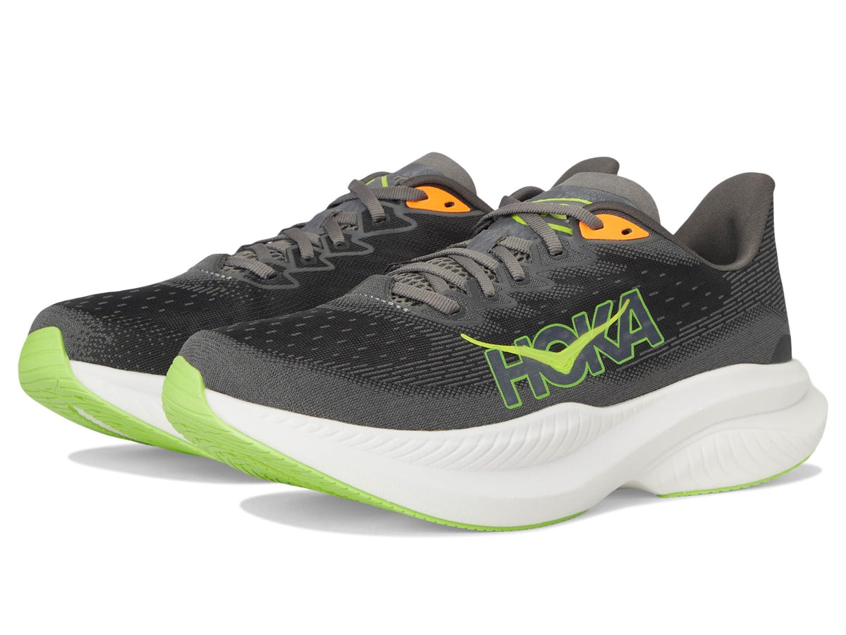 Hoka Men's Mach 6 Sneaker, Gravel/Asphalt Grey, 12