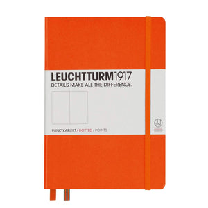 Leuchtturm1917 Medium A5 Dotted Hardcover Notebook Orange - 249 Numbered Pages